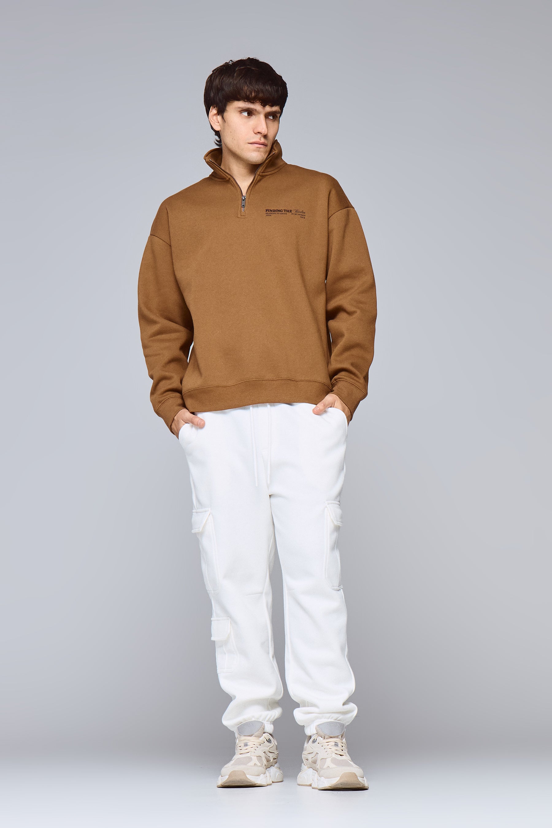 סווטשרט חצי זיפר