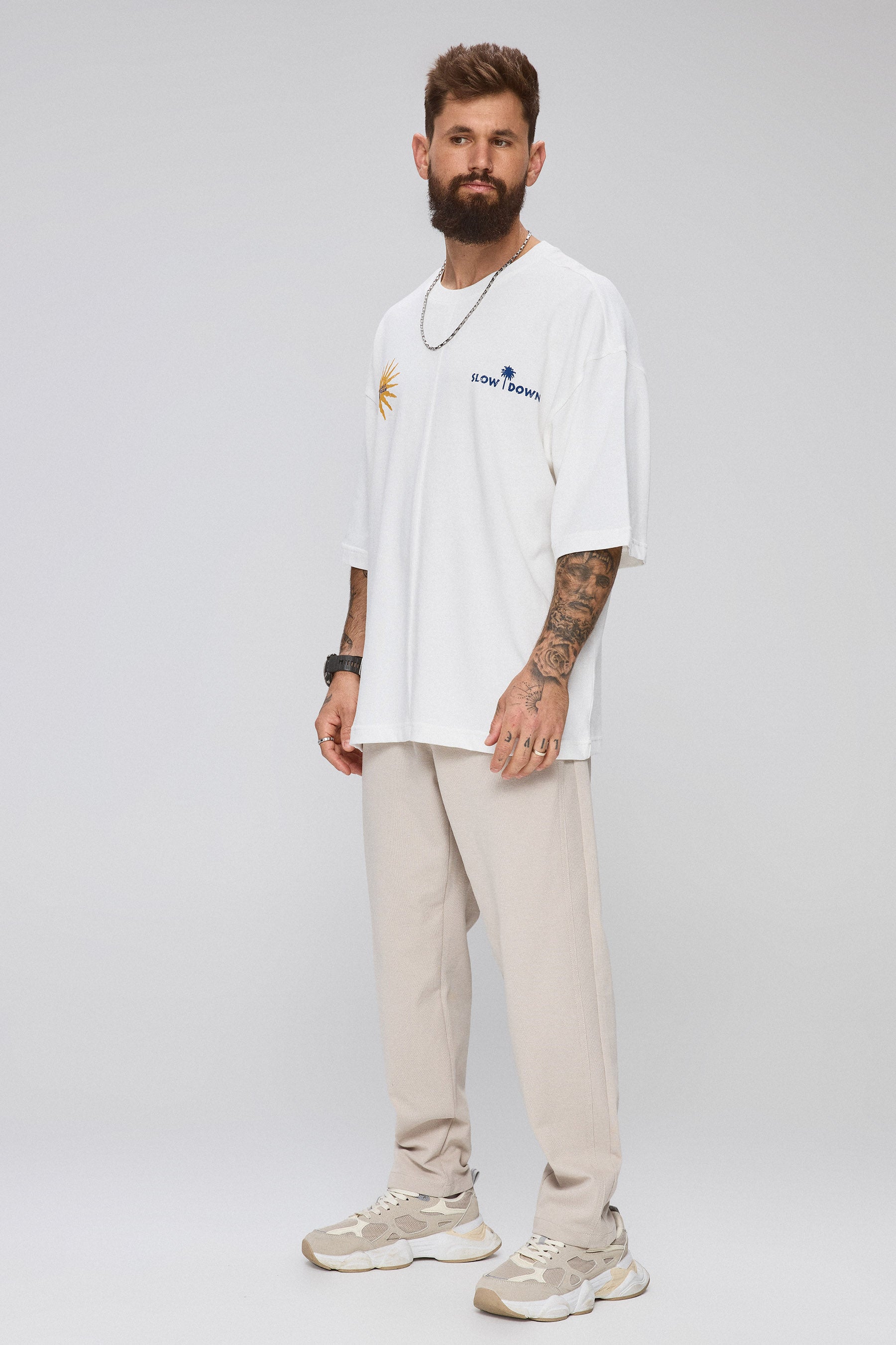 מכנס קפלים טקסטורה