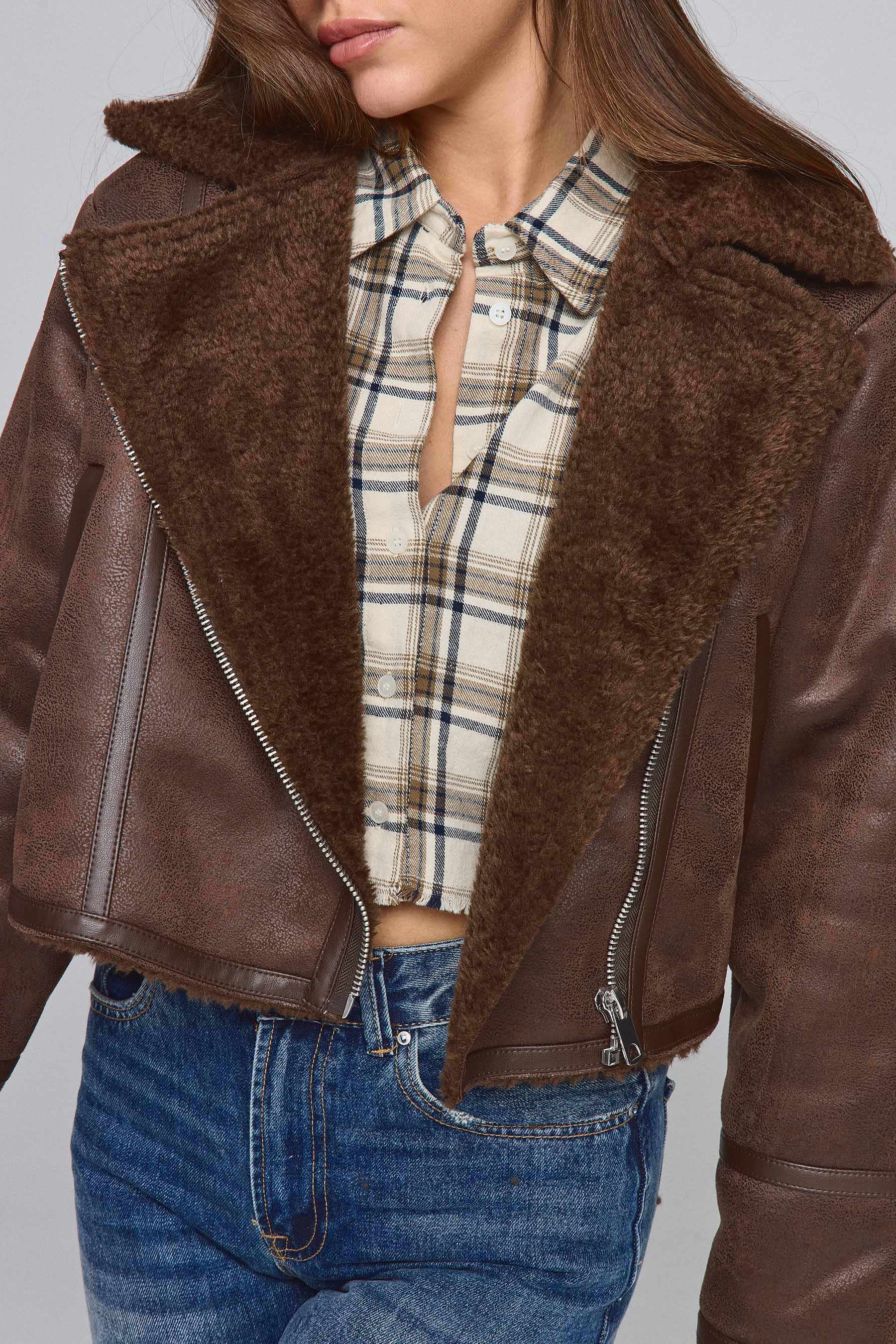 מעיל טייסים דיקו חום