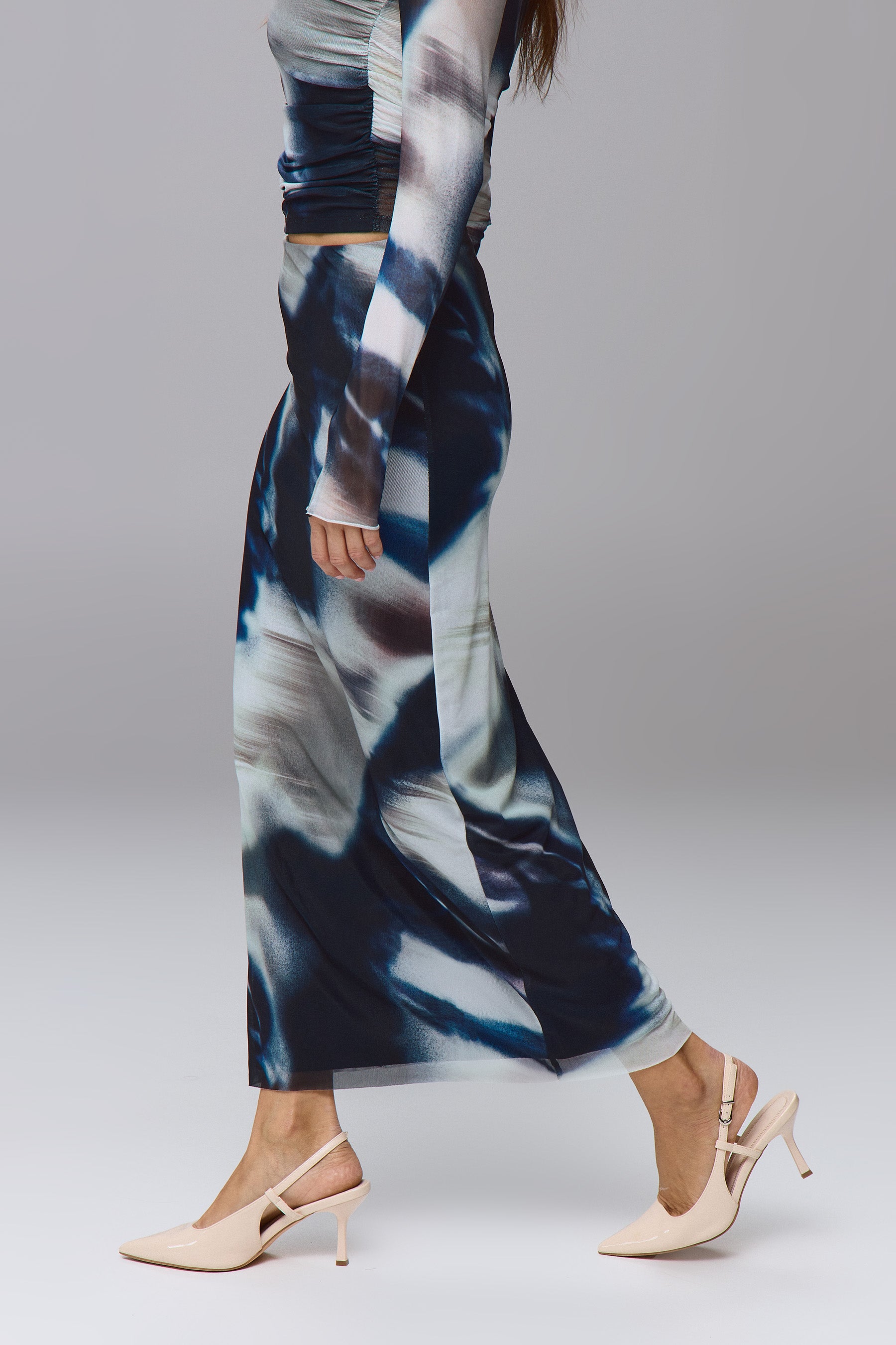 חצאית מקסי סט רזיל פרינט