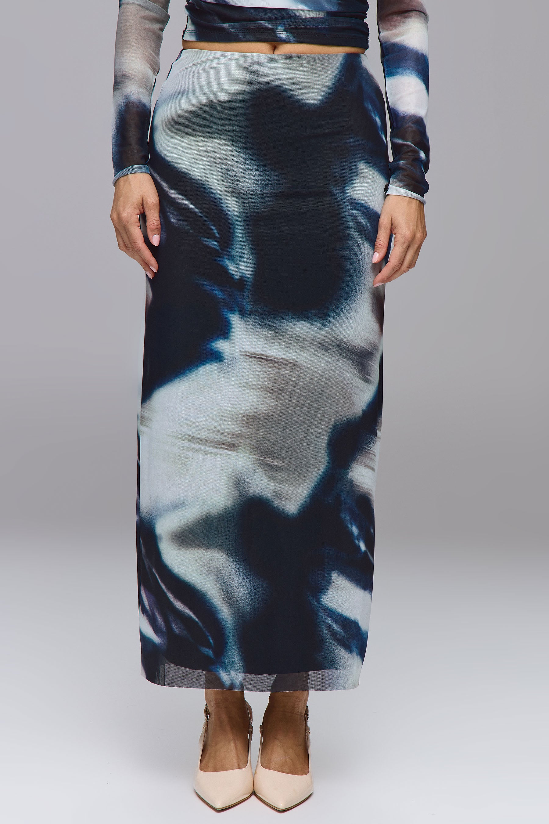 חצאית מקסי סט רזיל פרינט