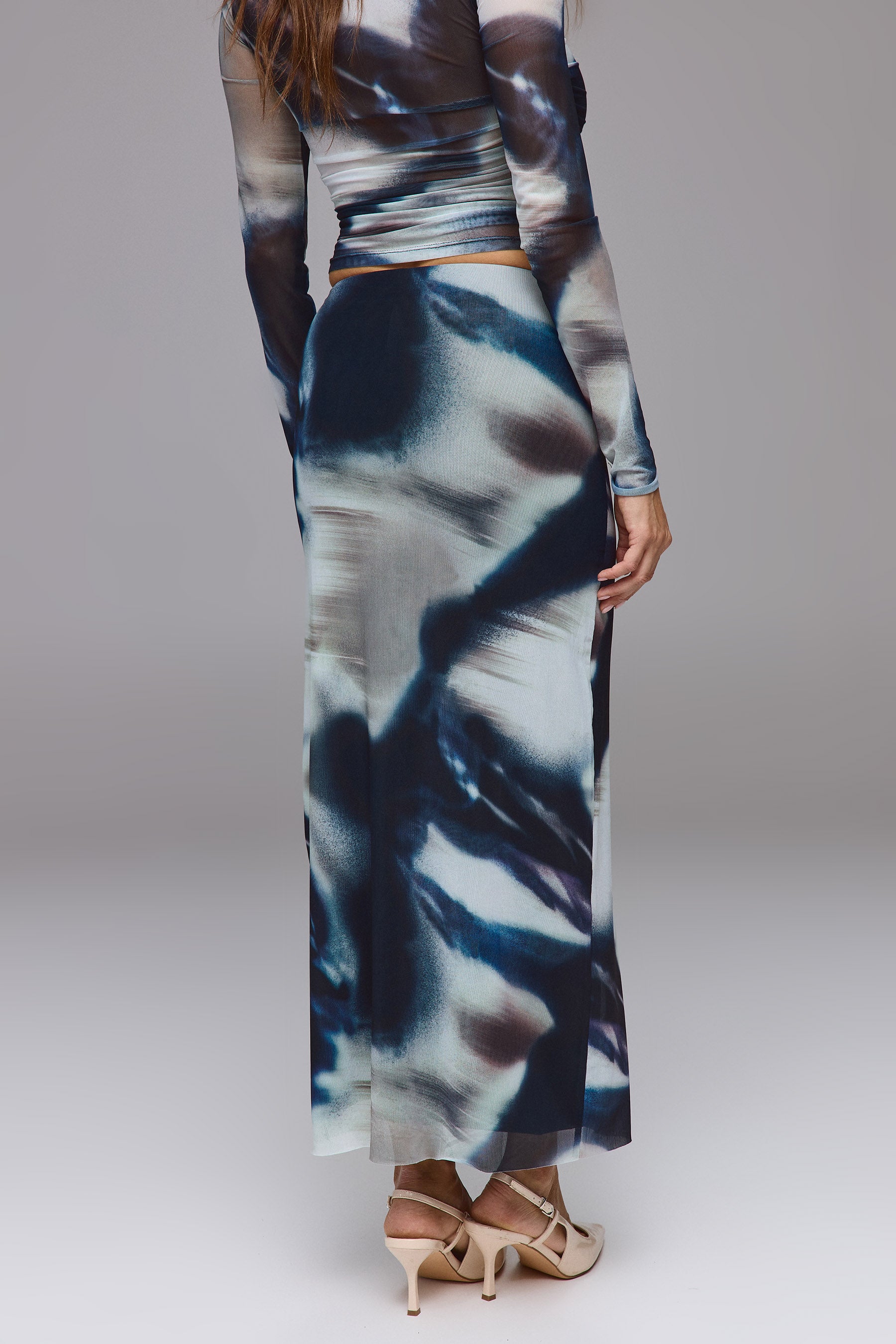 חצאית מקסי סט רזיל פרינט