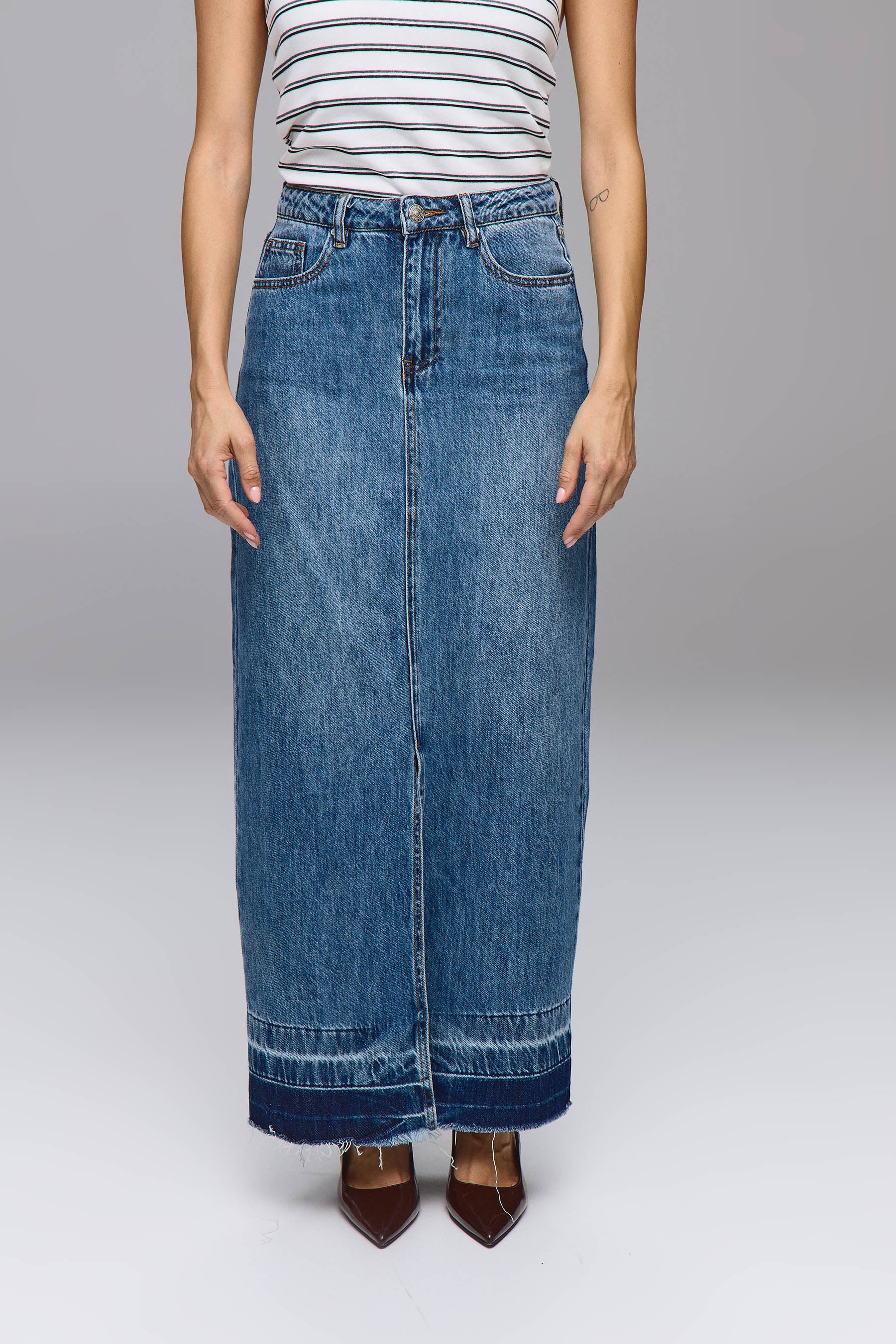 חצאית ג'ינס מקסי ברוקלין