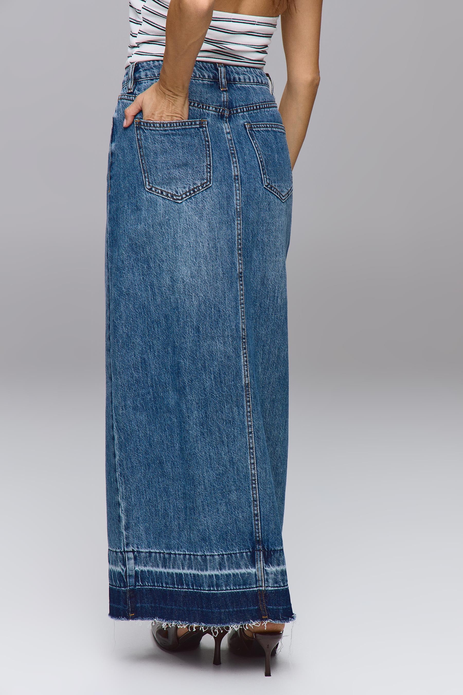 חצאית ג'ינס מקסי ברוקלין