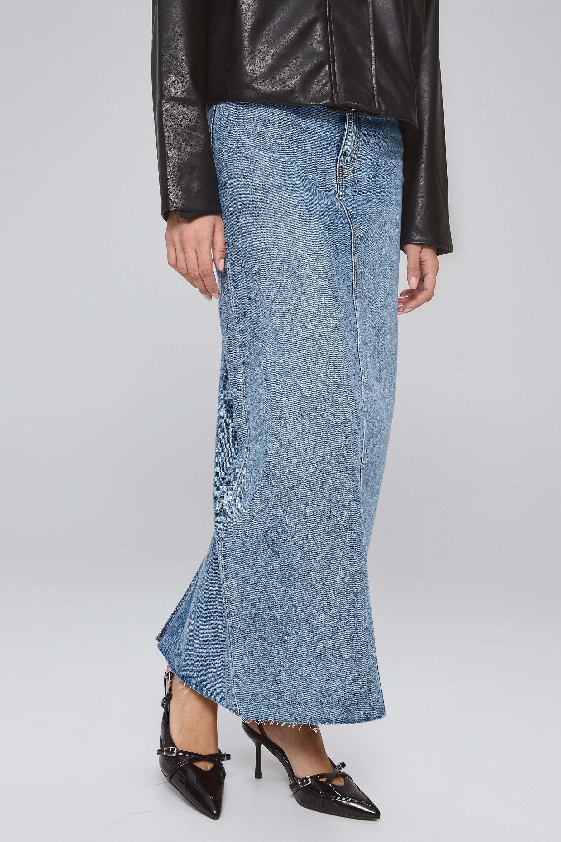 חצאית ג'ינס מקסי פרומה