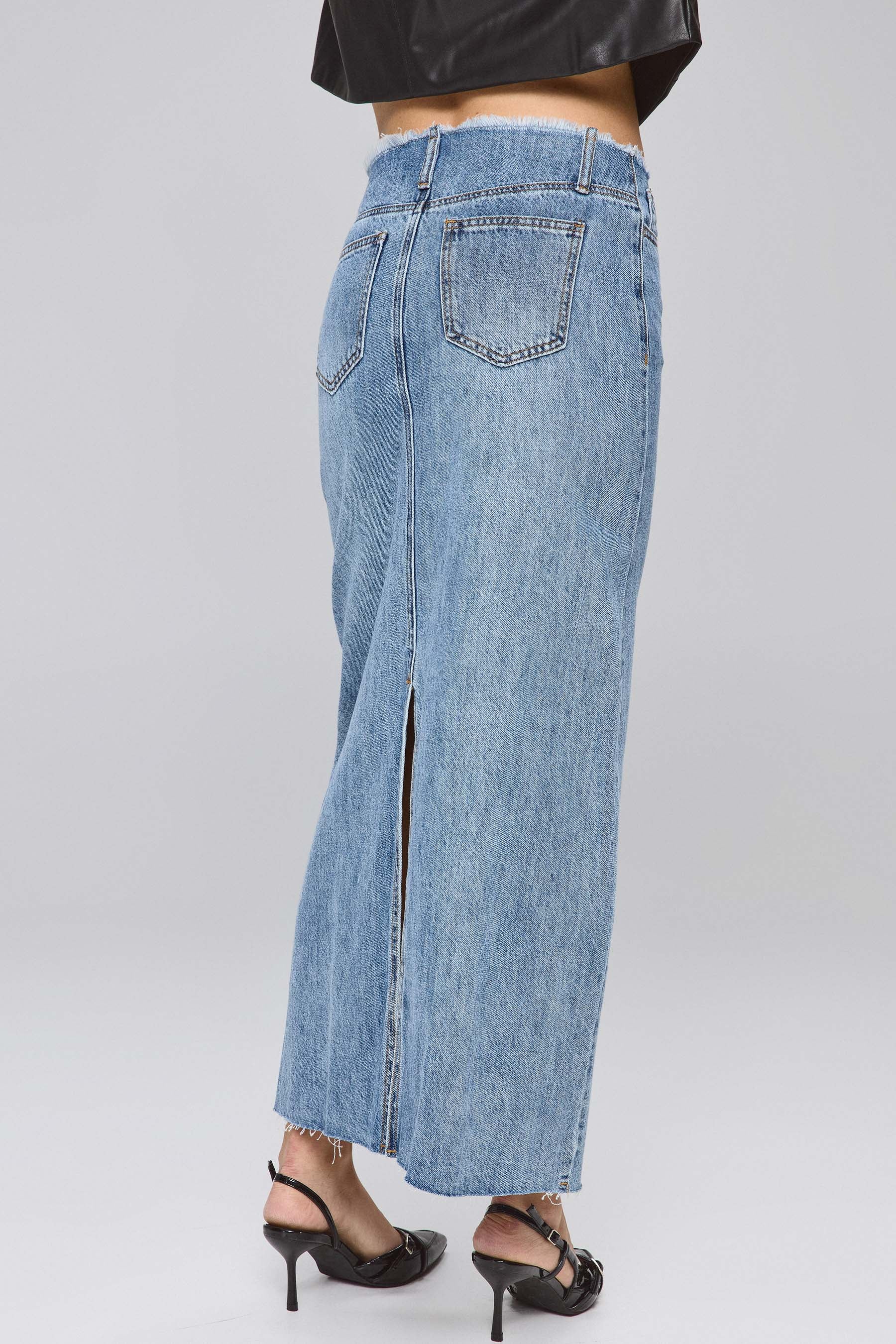 חצאית ג'ינס מקסי פרומה