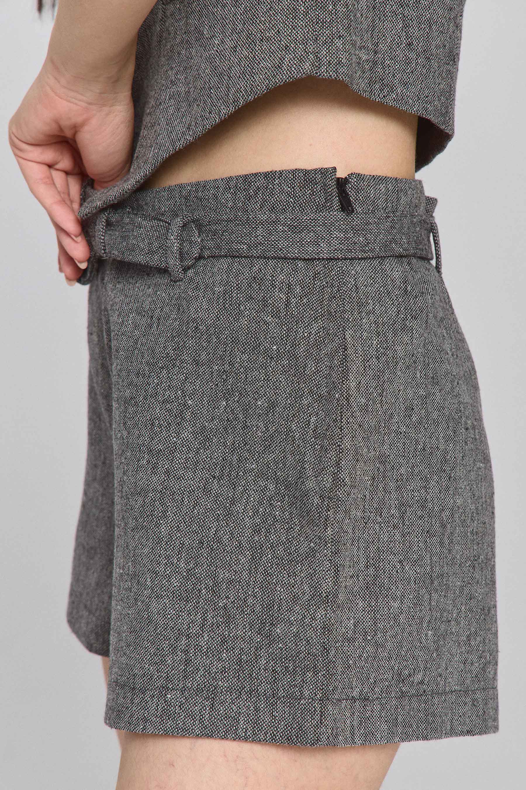 שורט גריי עם חגורה סט