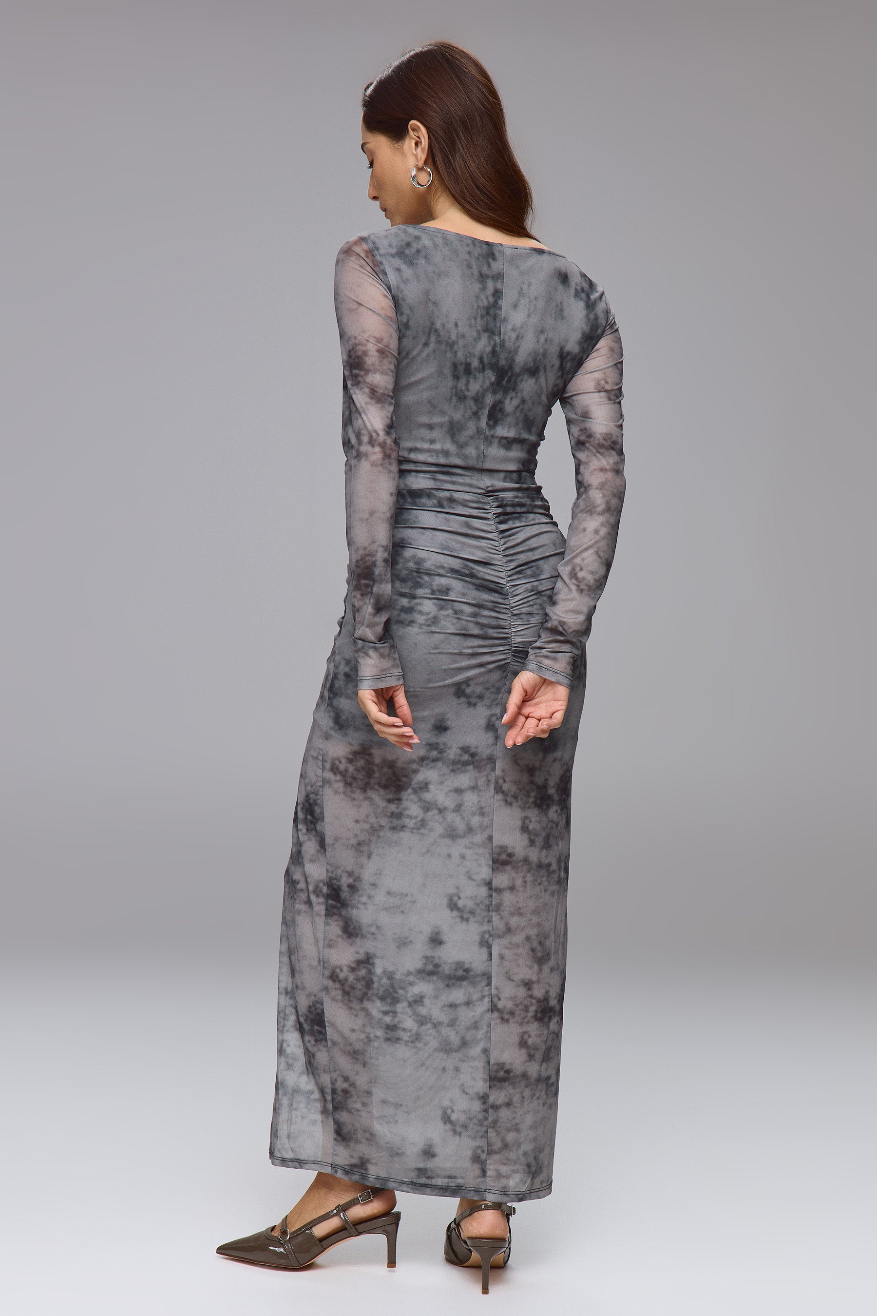 שמלת מקסי רזיל שרוול ארוך