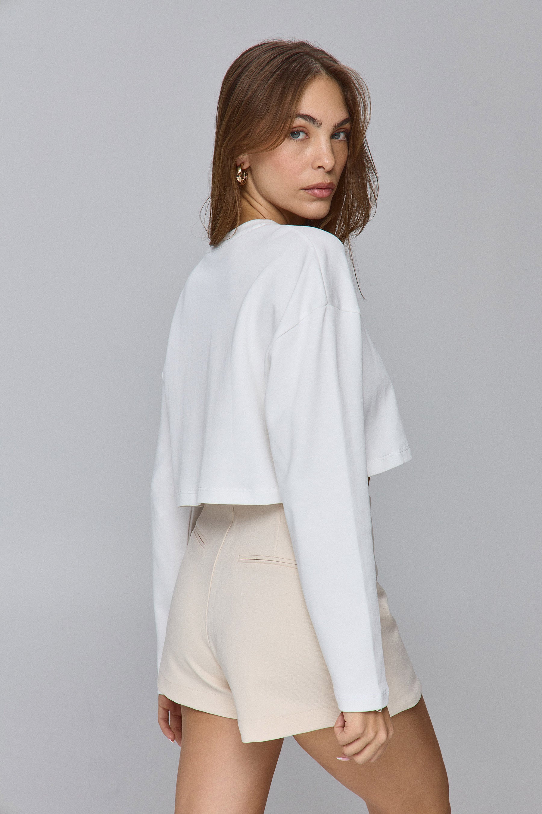 חולצת קרופ לוז פיט