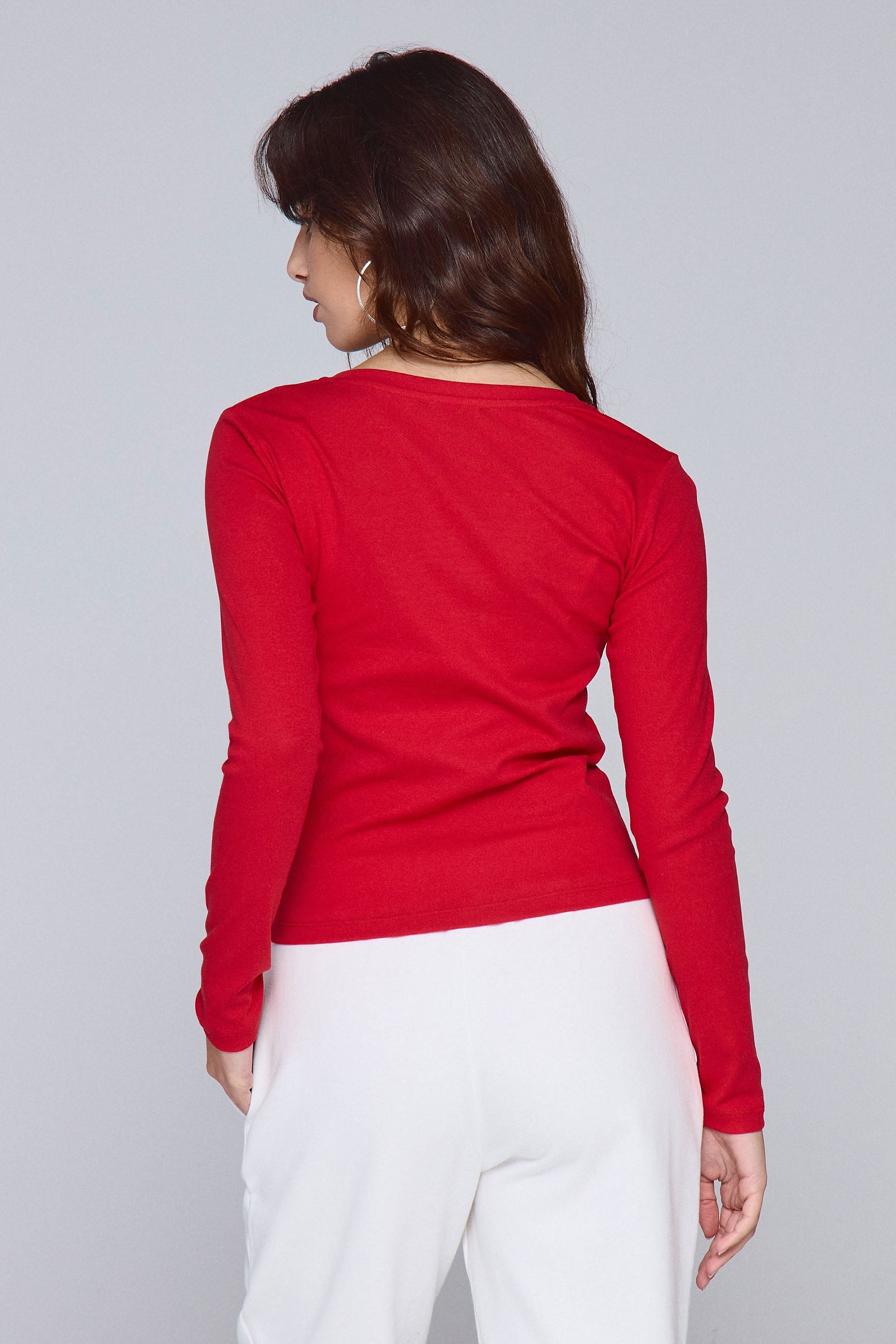 חולצת וי רני שרוול ארוך