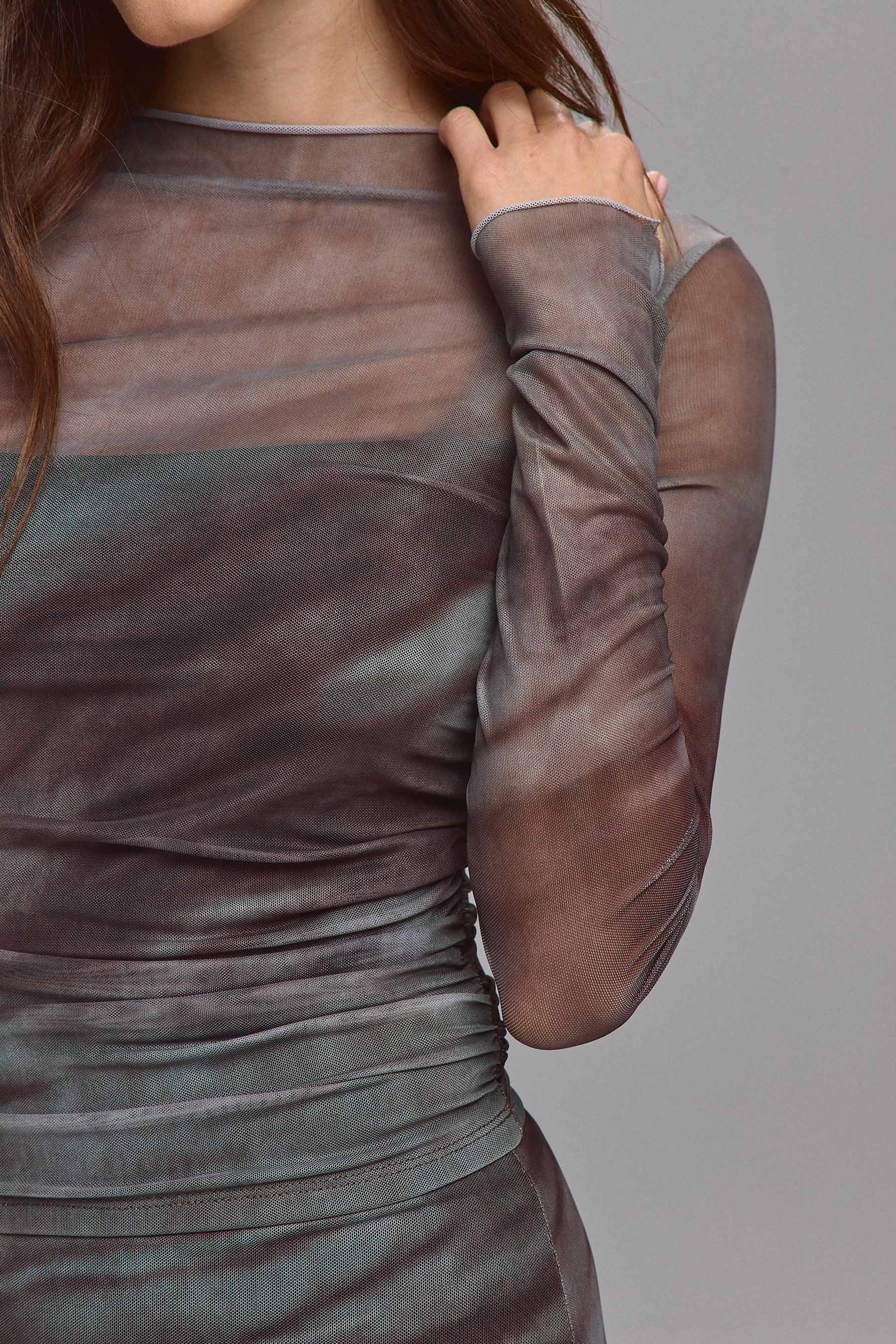 חולצה שרוול ארוך סט רזיל פרינט