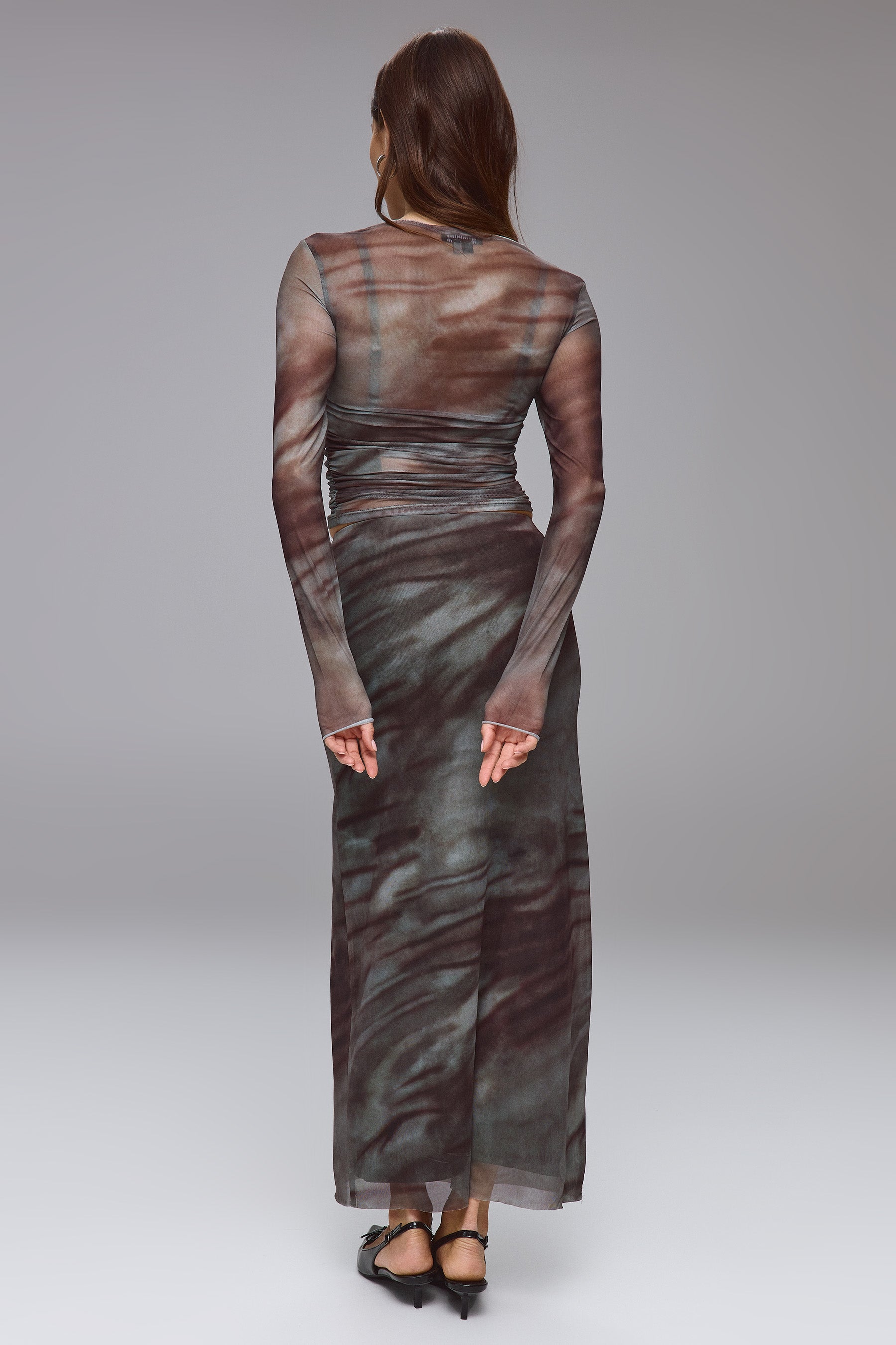 חולצה שרוול ארוך סט רזיל פרינט