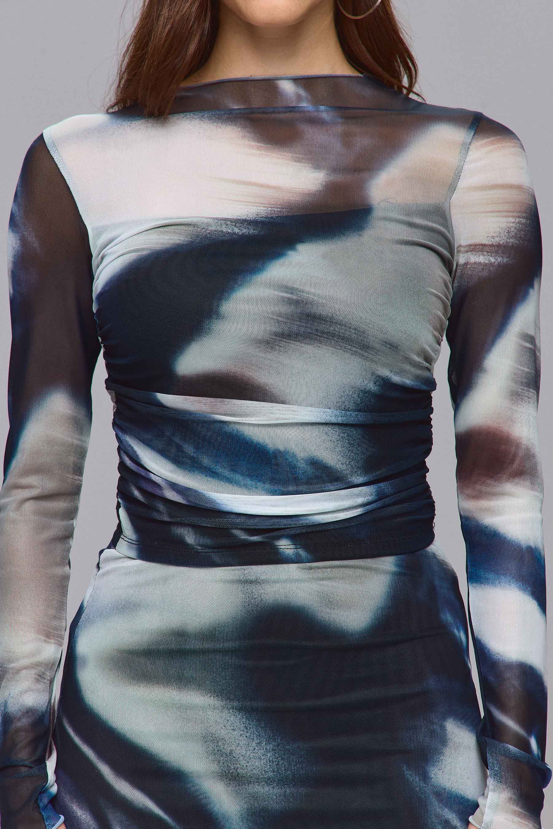 חולצה שרוול ארוך סט רזיל פרינט