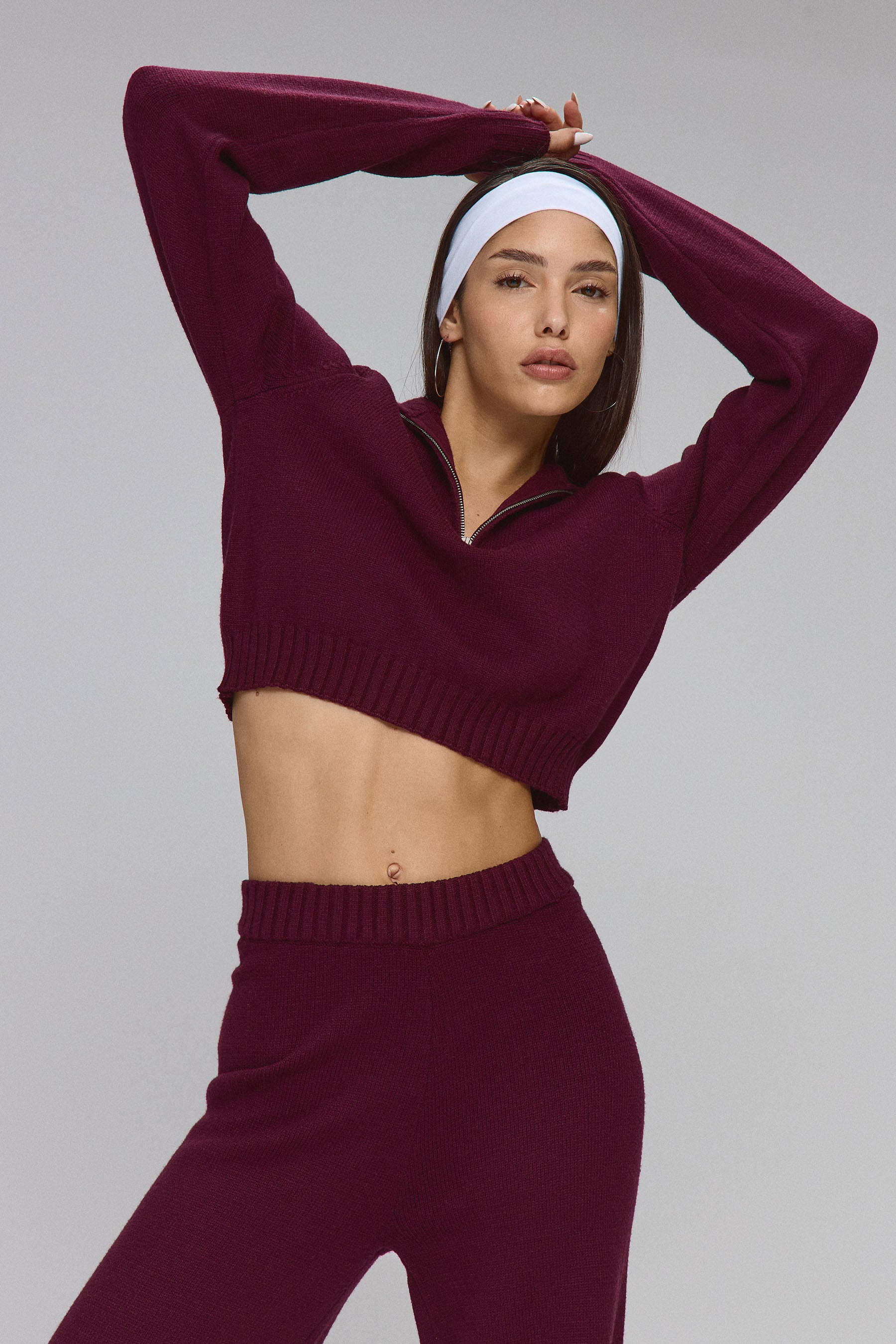 סריג קרופ סט זיפר חציל