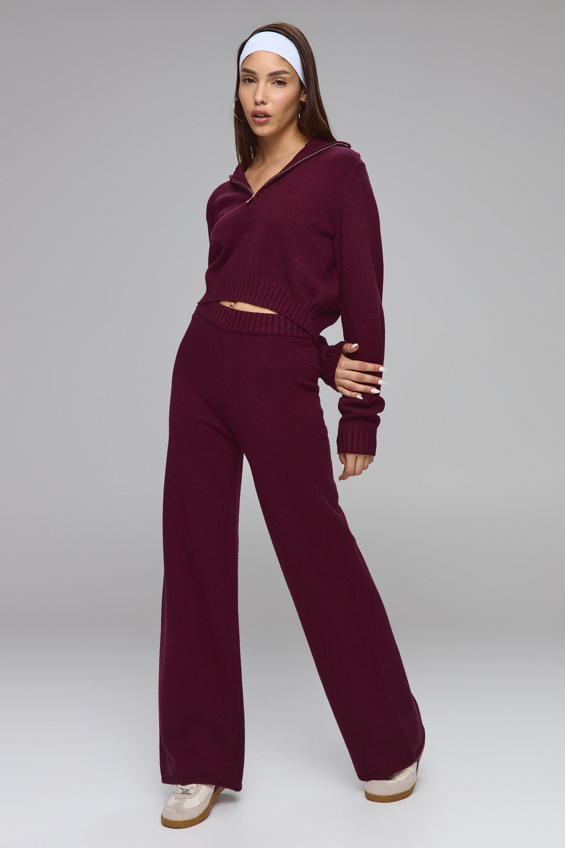 סריג קרופ סט זיפר חציל