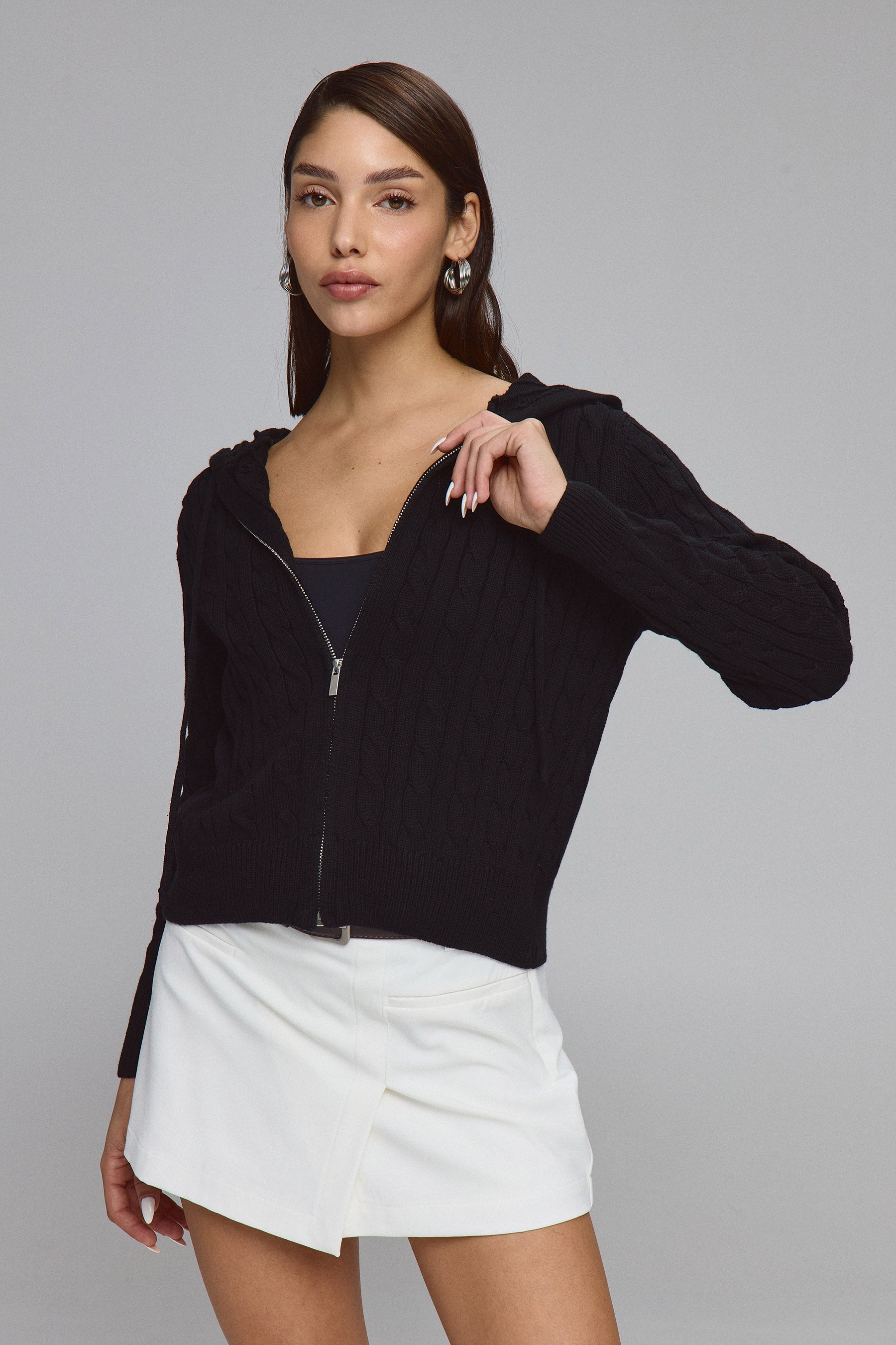 קרדיגן זיפר צמות קפוצ'ון