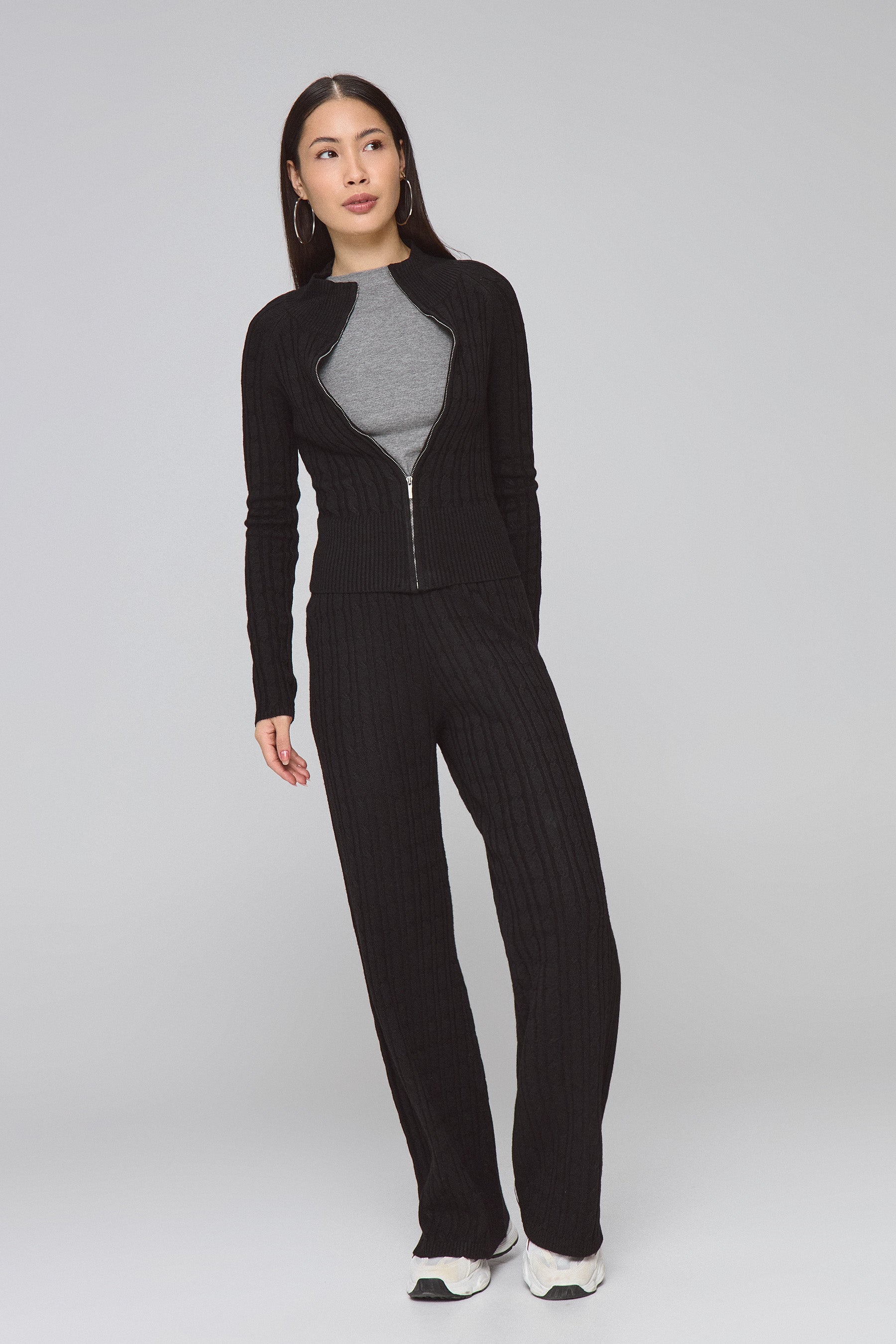 מכנסי סריג סט צמות