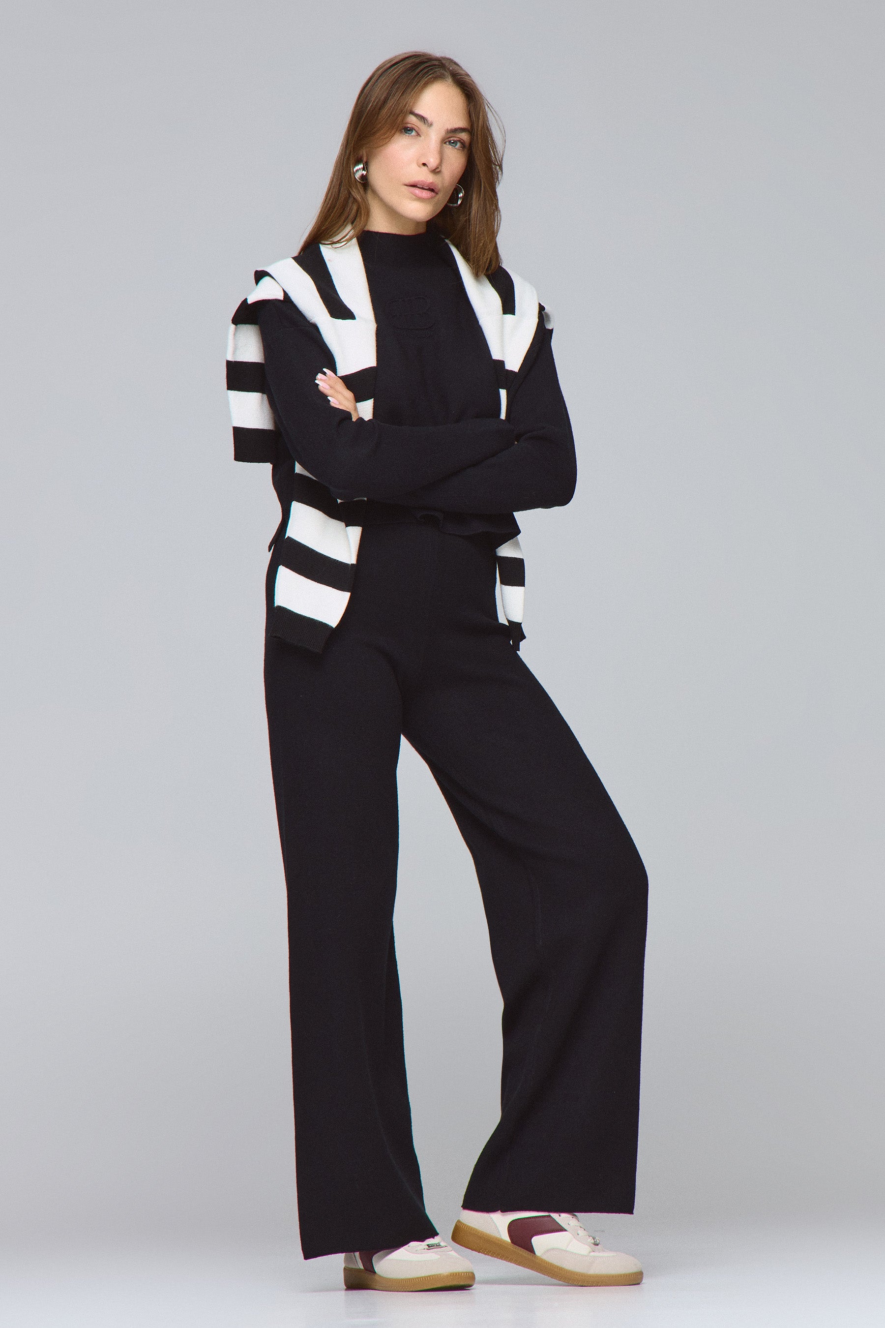 MAX מכנס סריג פרינט