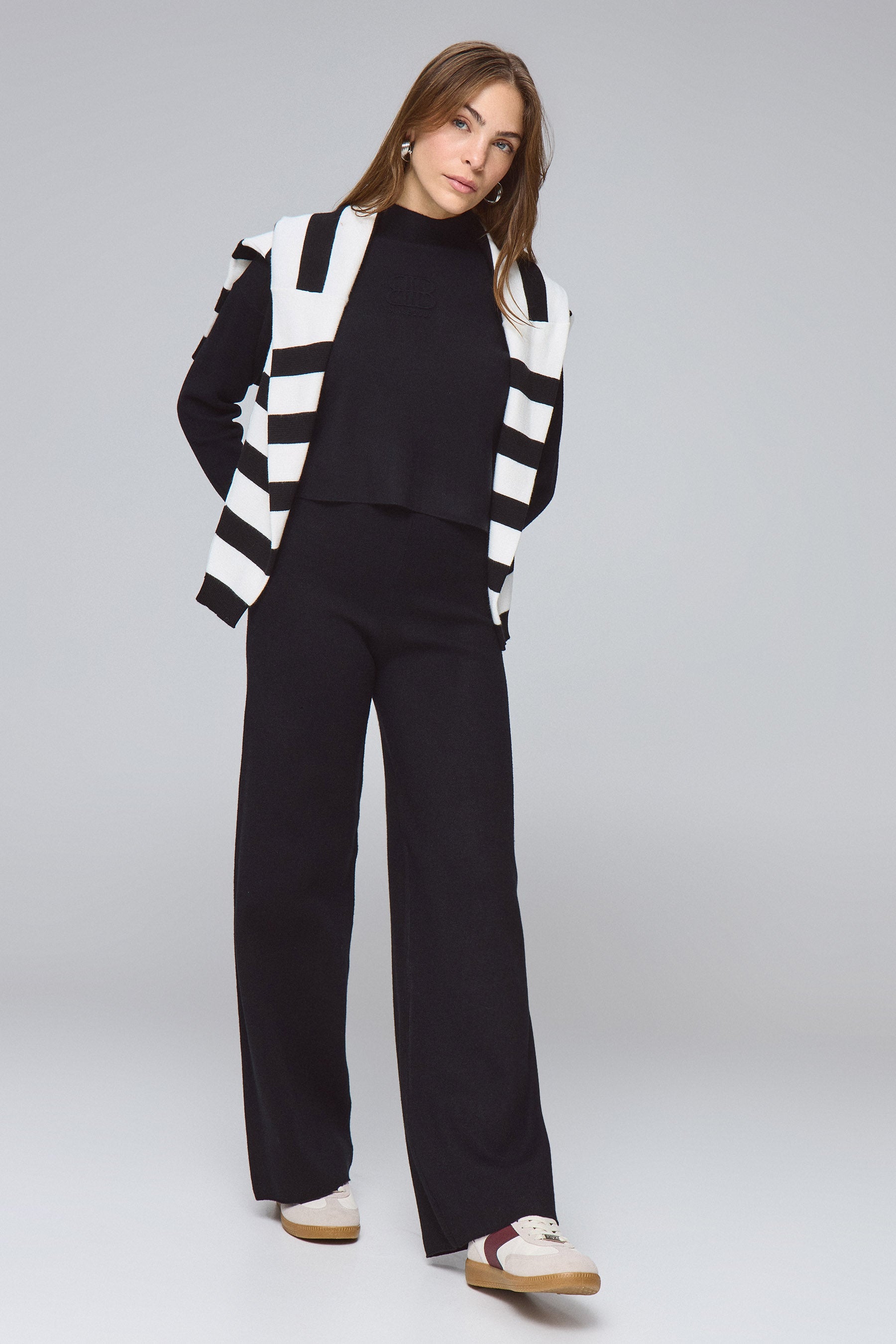 MAX מכנס סריג פרינט