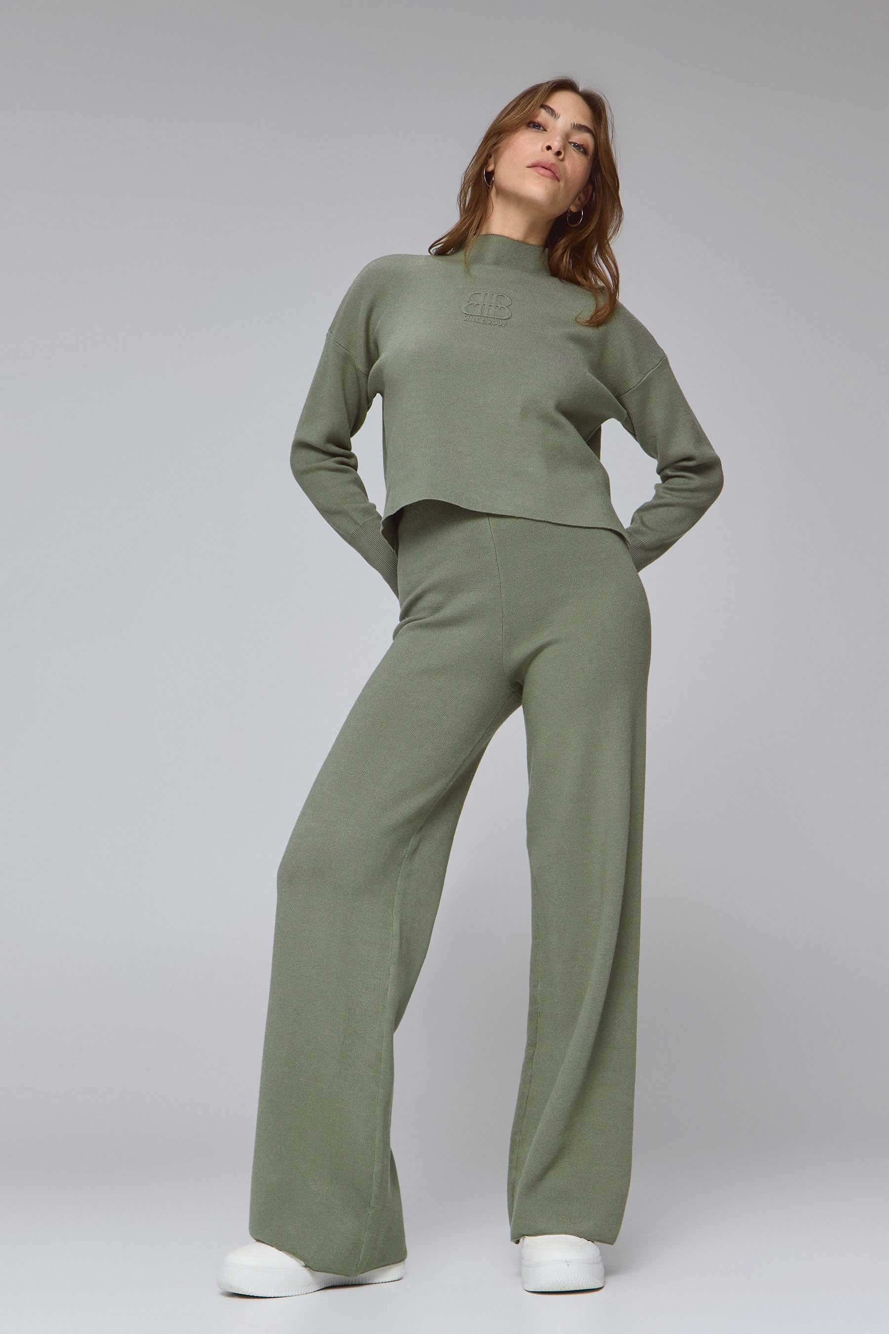 MAX מכנס סריג פרינט