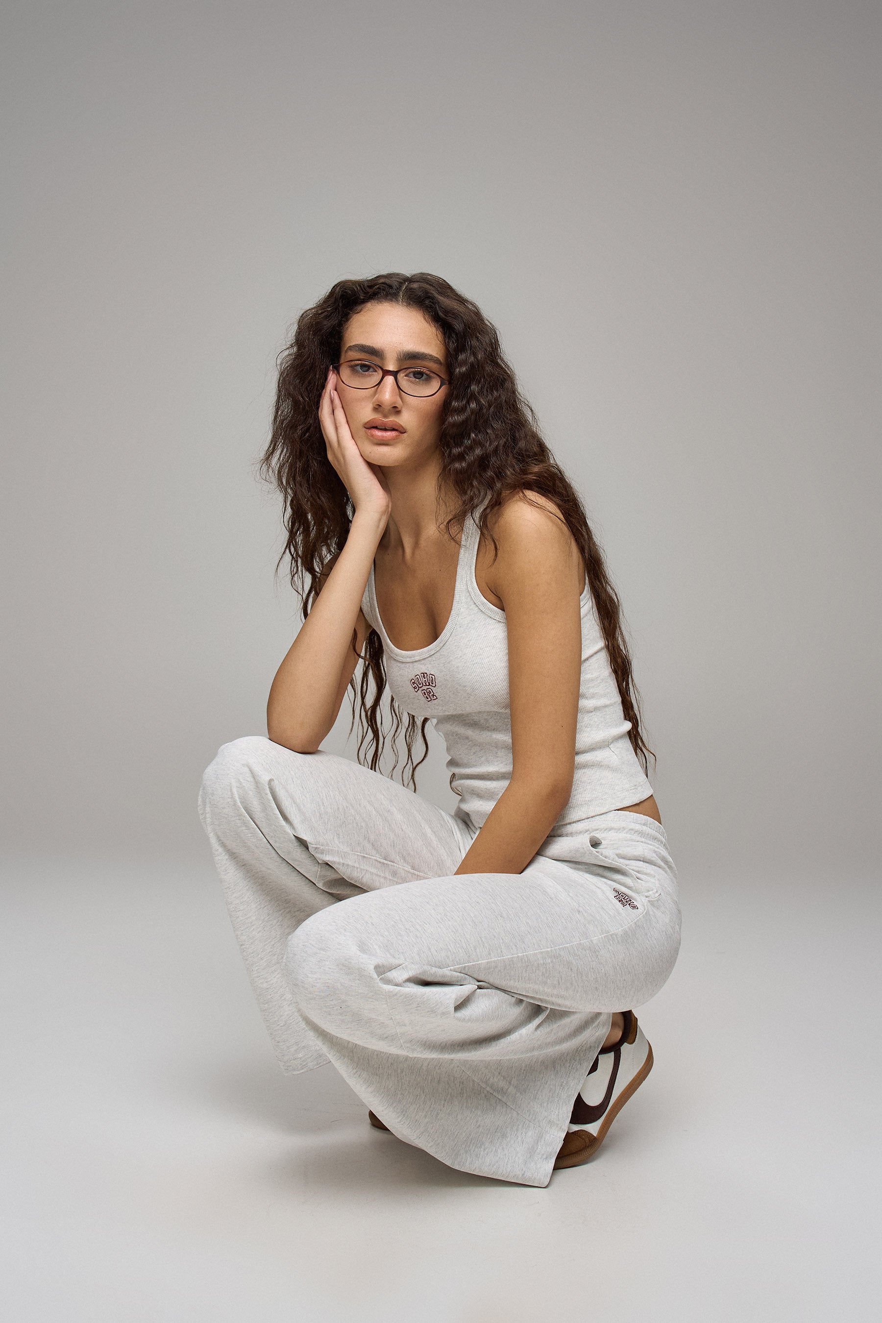 מכנס טרנינג רקמה סט בורדו