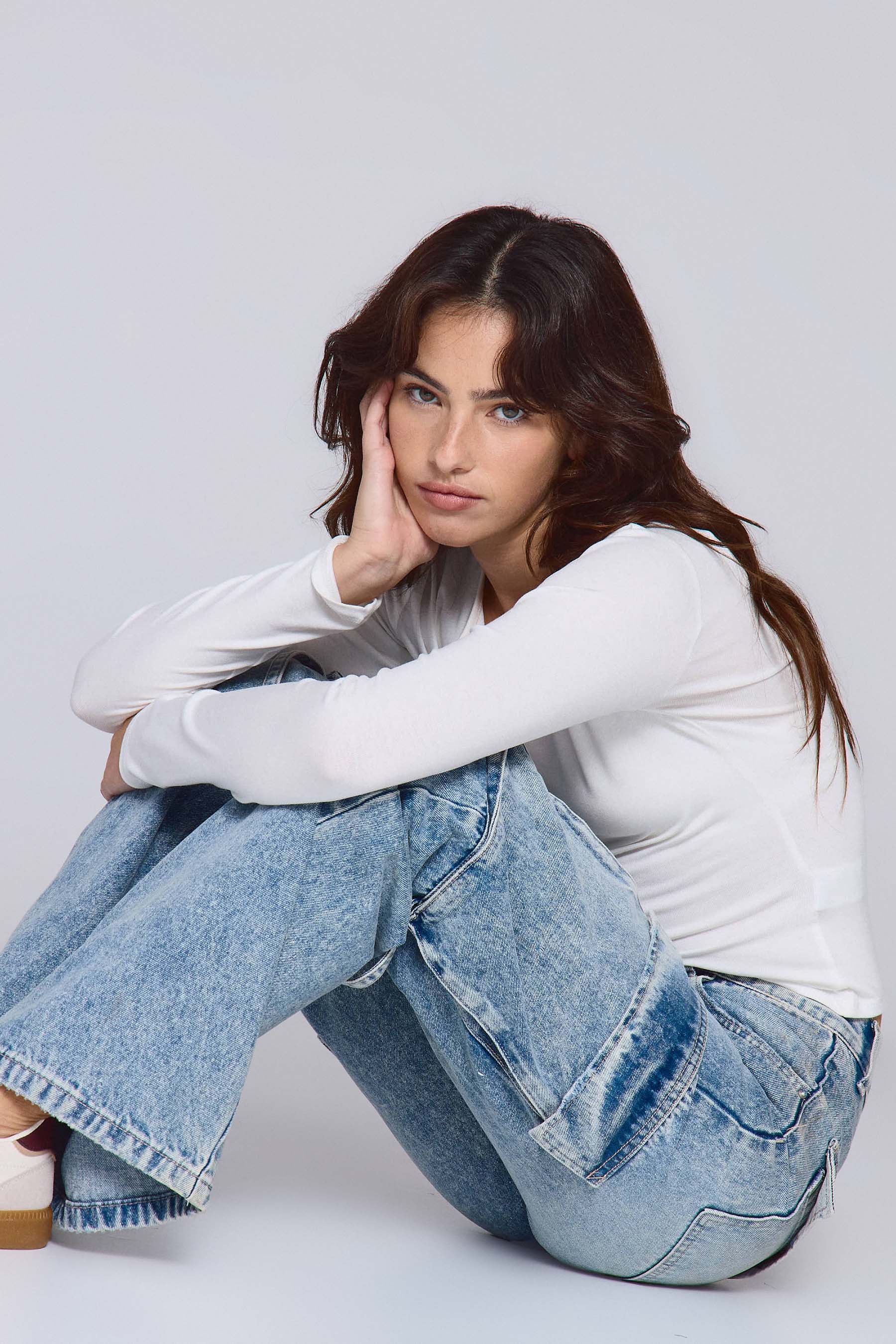 ג'ינס דגמ"ח רצועות