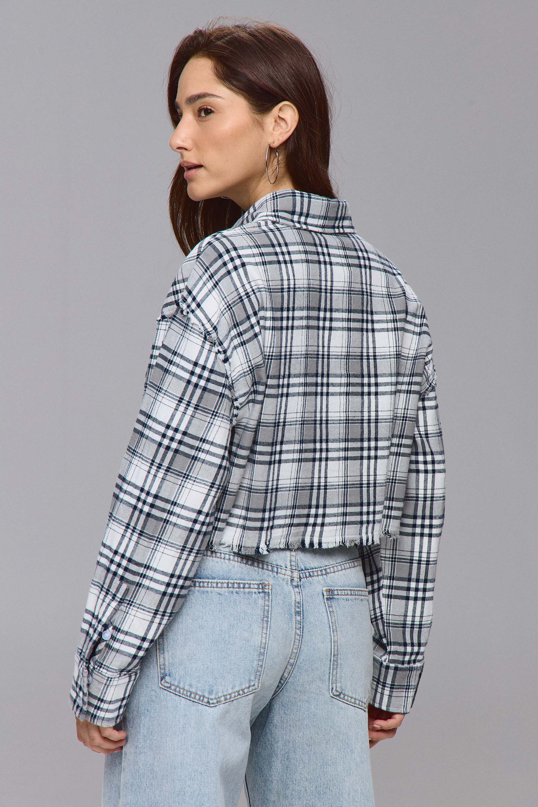 חולצת משבצות קרופ ניו