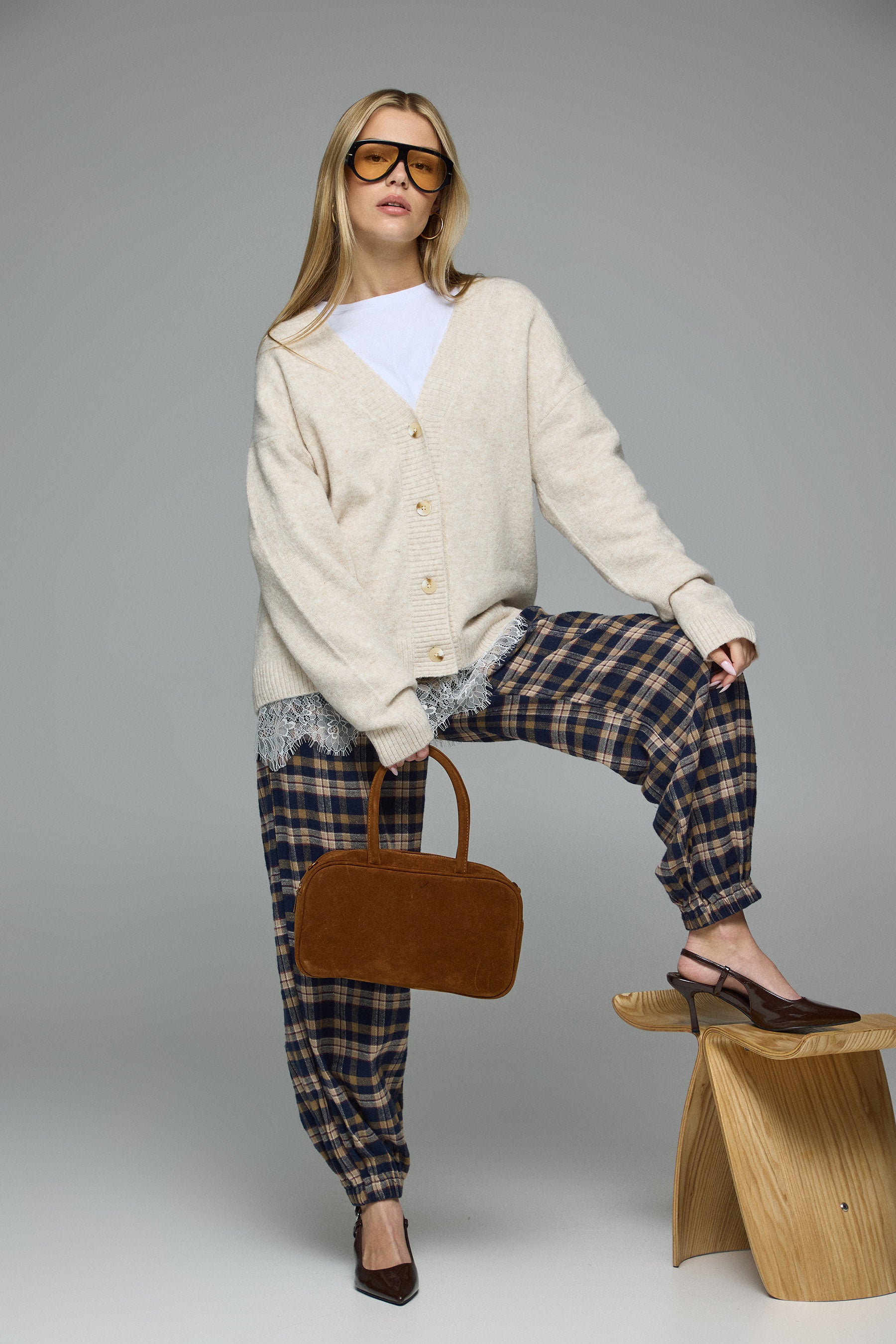 מכנס משבצות בלון