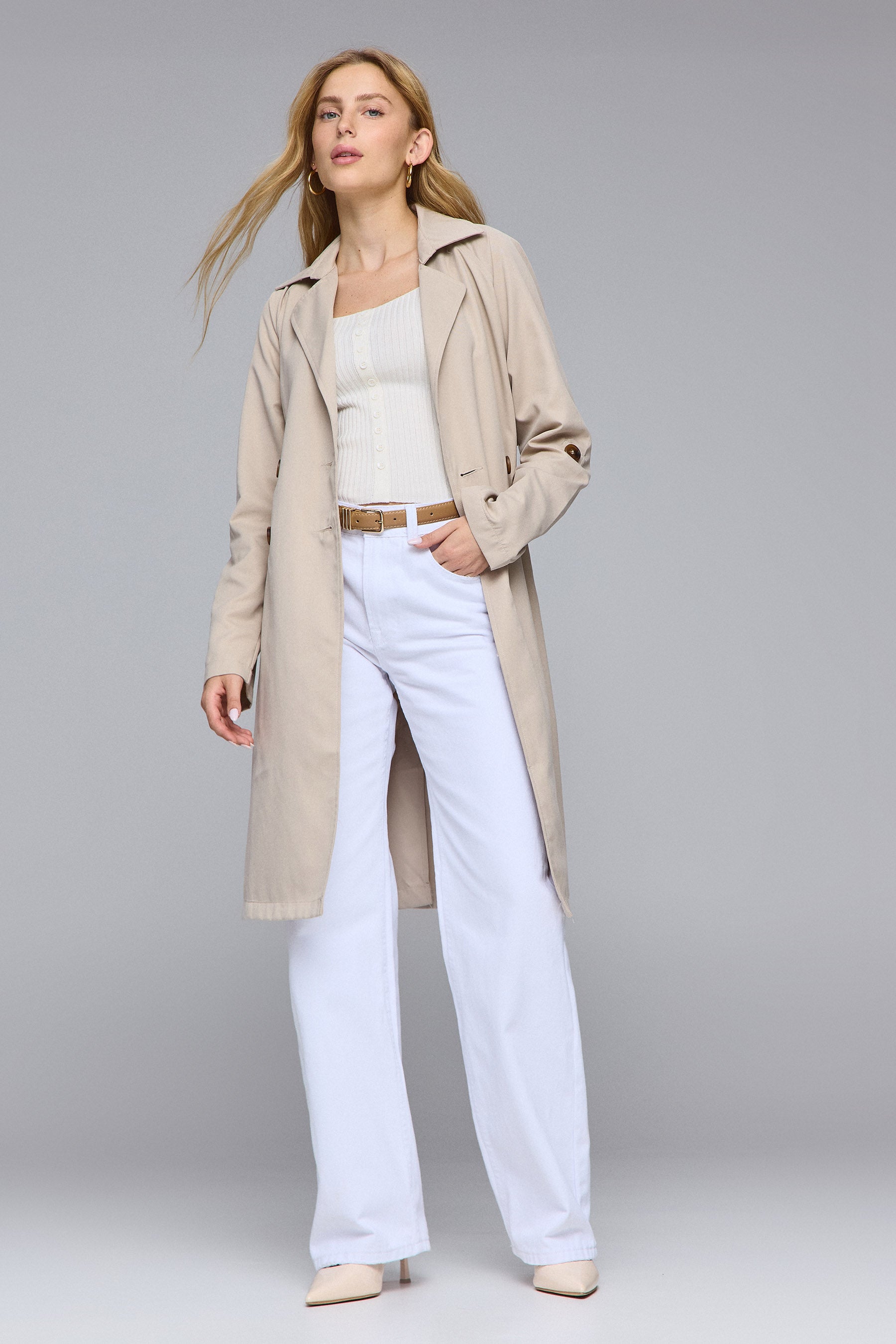 ג'ינס מימי רגל רחבה