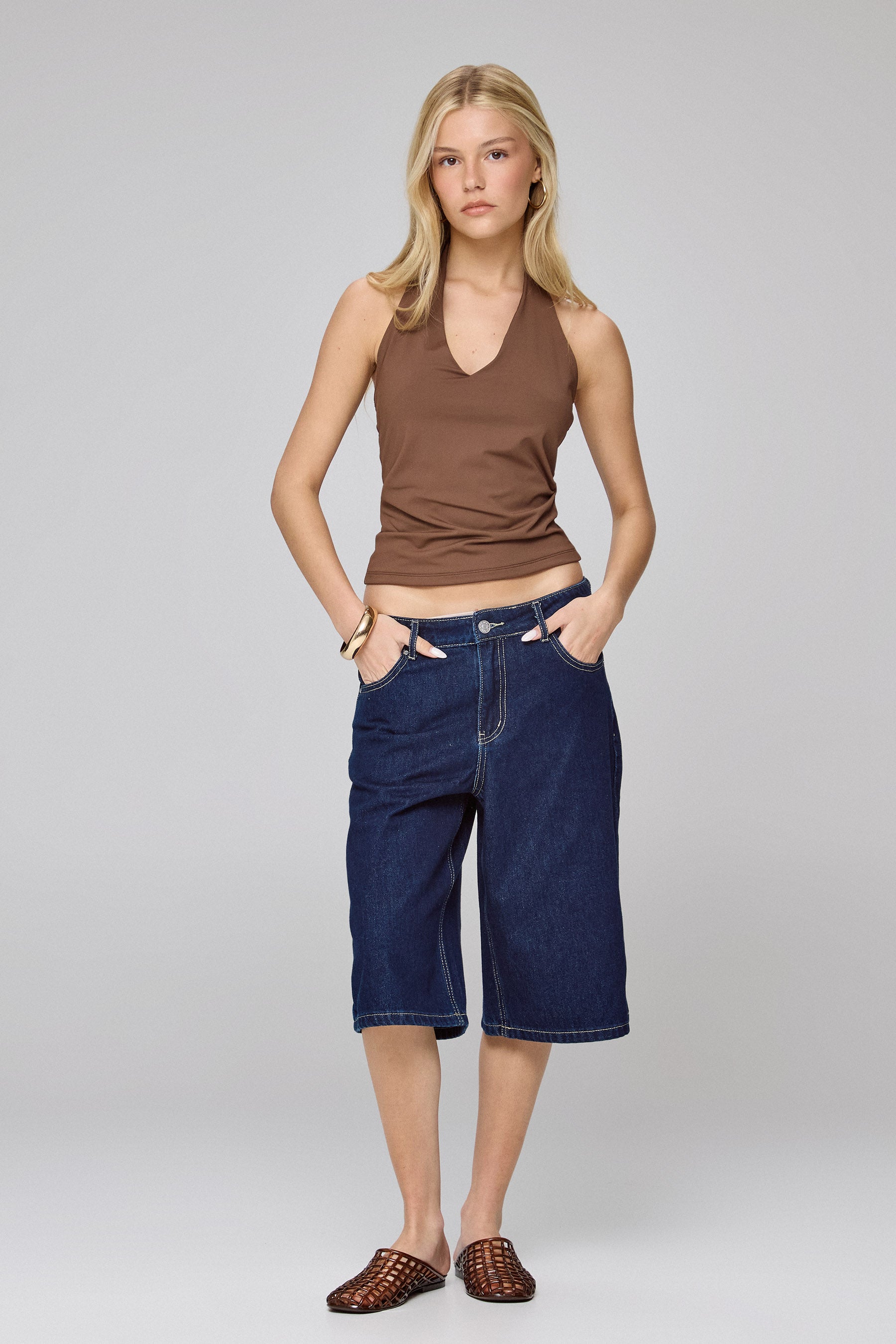 גופיית קולר בנדנה בראון