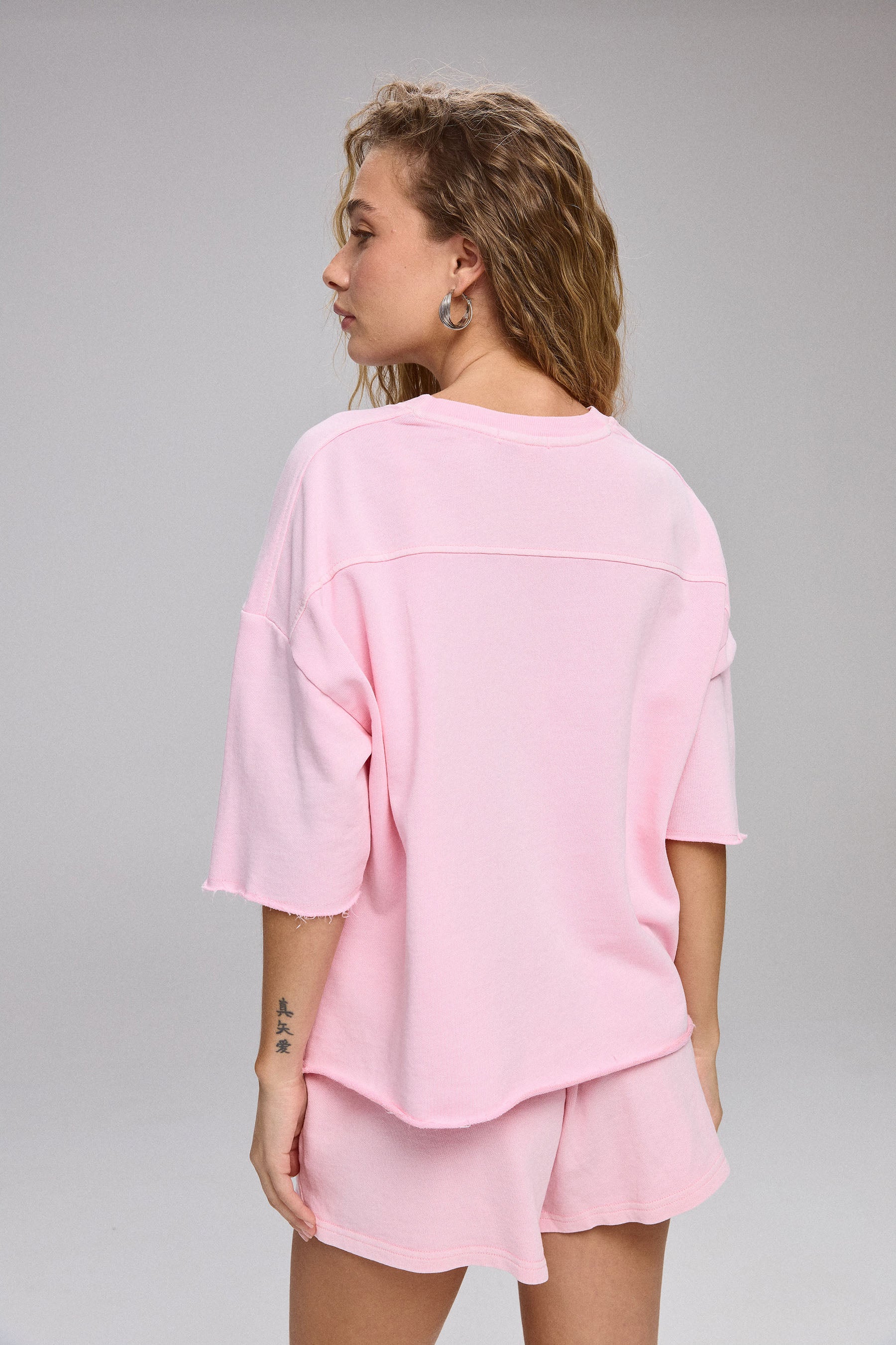 חולצה פרנצ' טרי שטופה חתכים סט