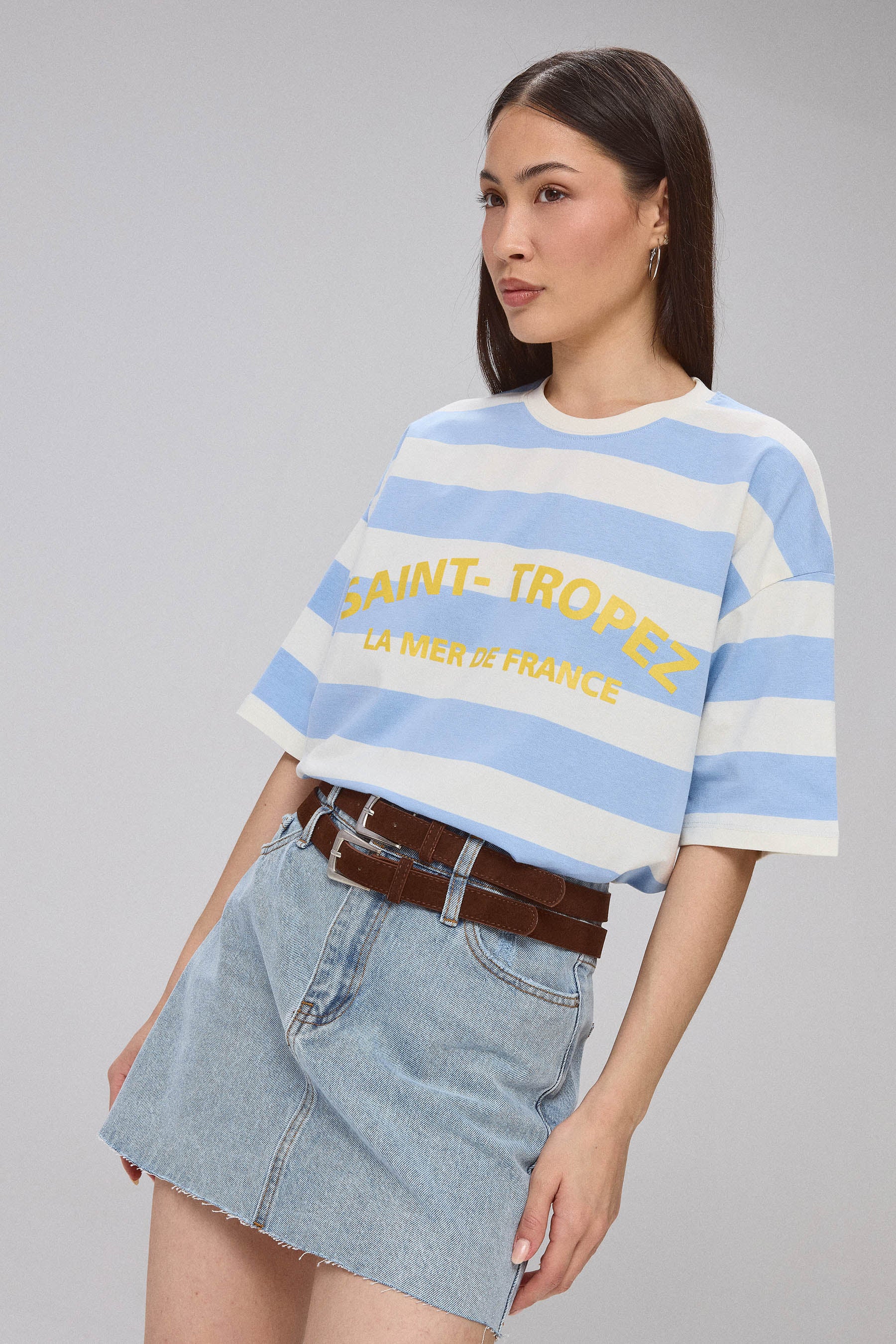 חולצת פסים אוברסייז סן טרופה