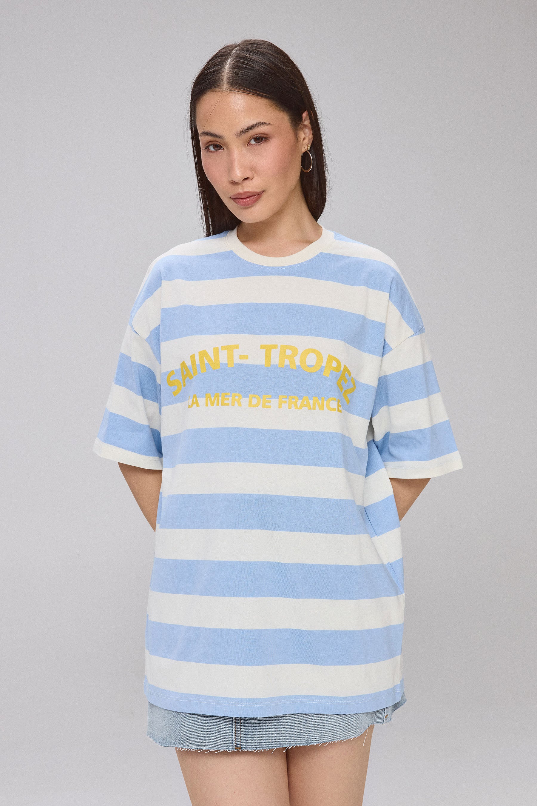 חולצת פסים אוברסייז סן טרופה