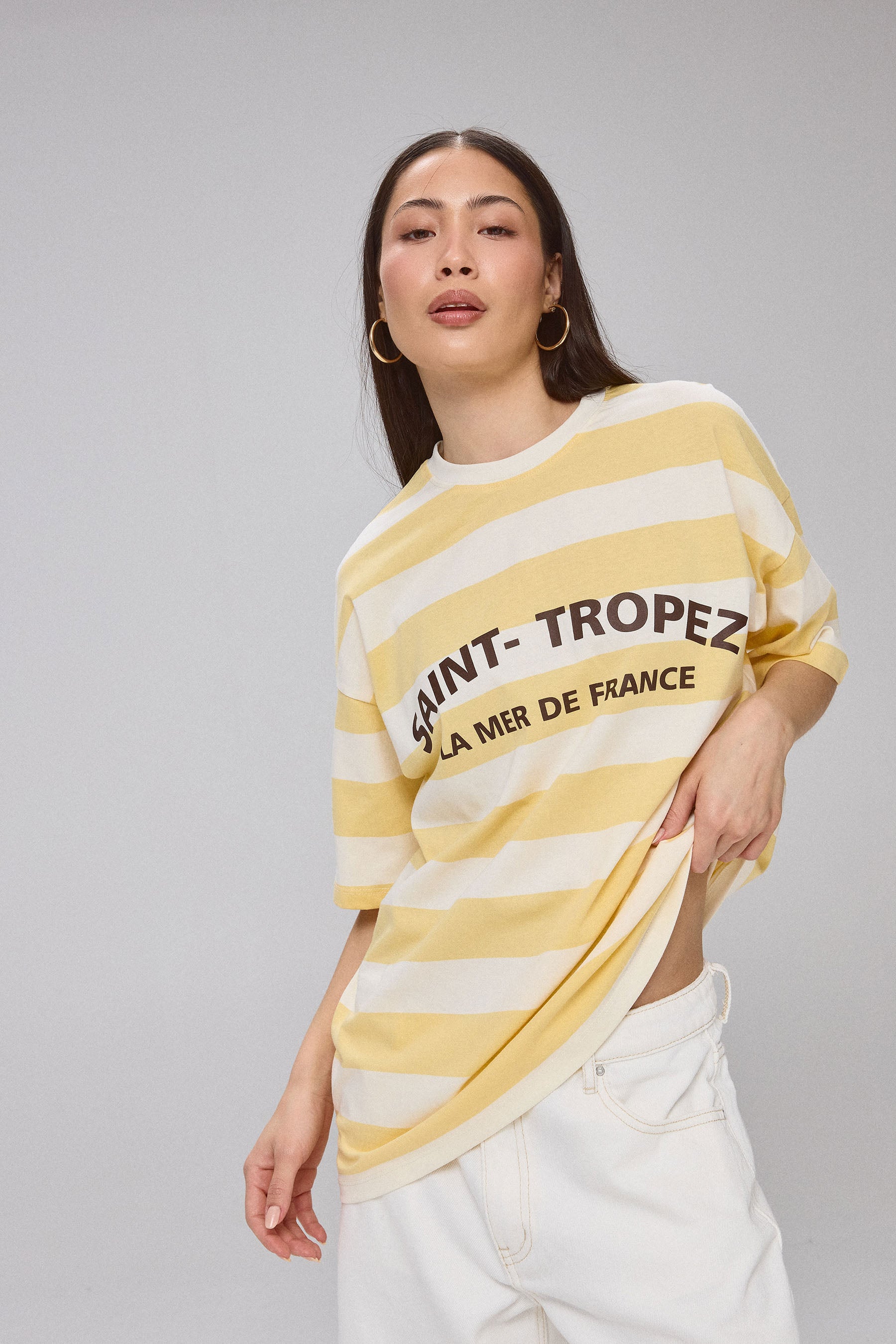 חולצת פסים אוברסייז סן טרופה