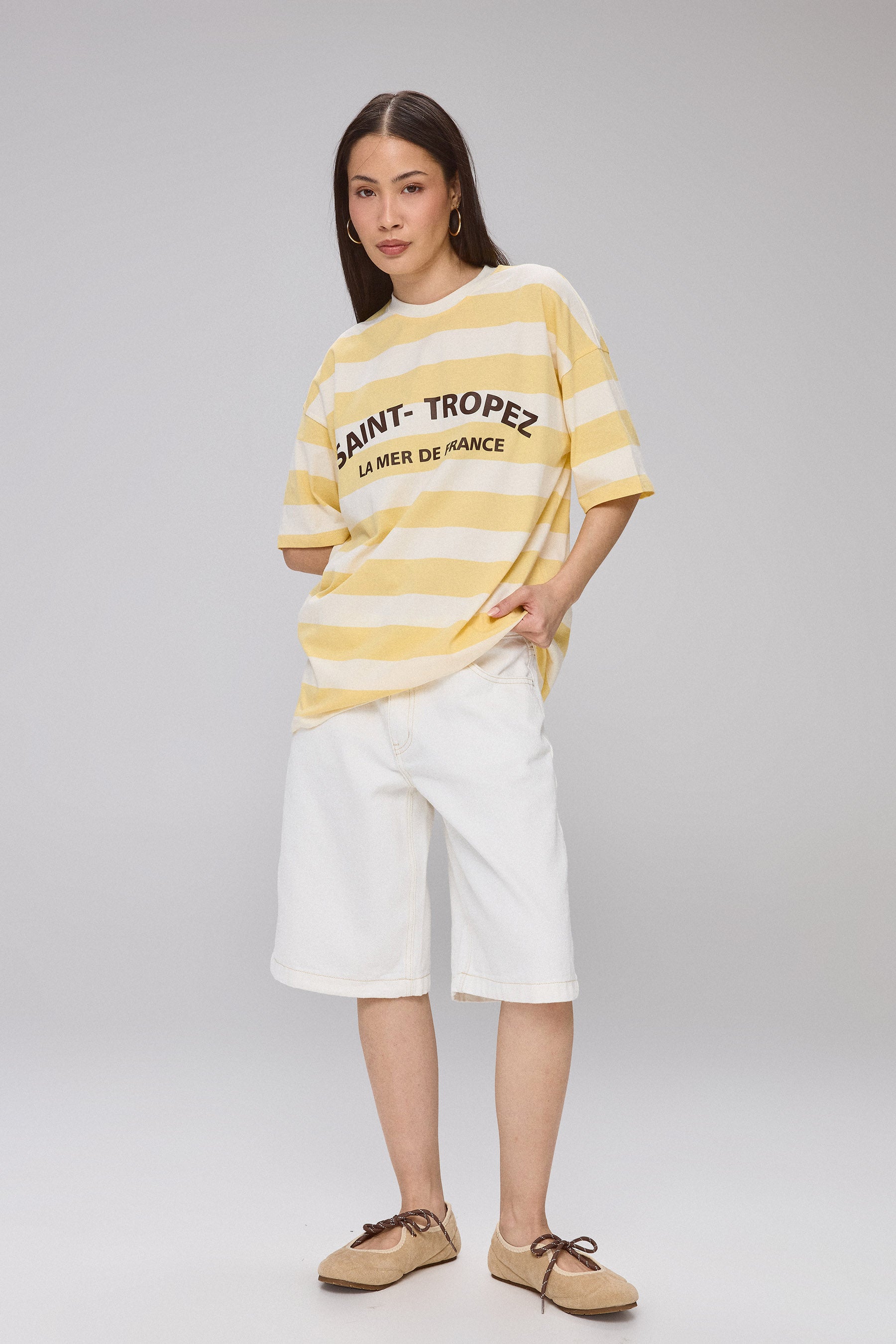 חולצת פסים אוברסייז סן טרופה