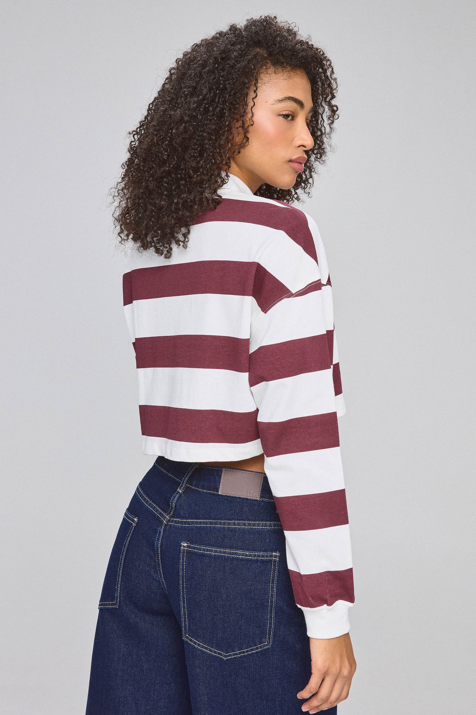 חולצת פולו פסים רחבים