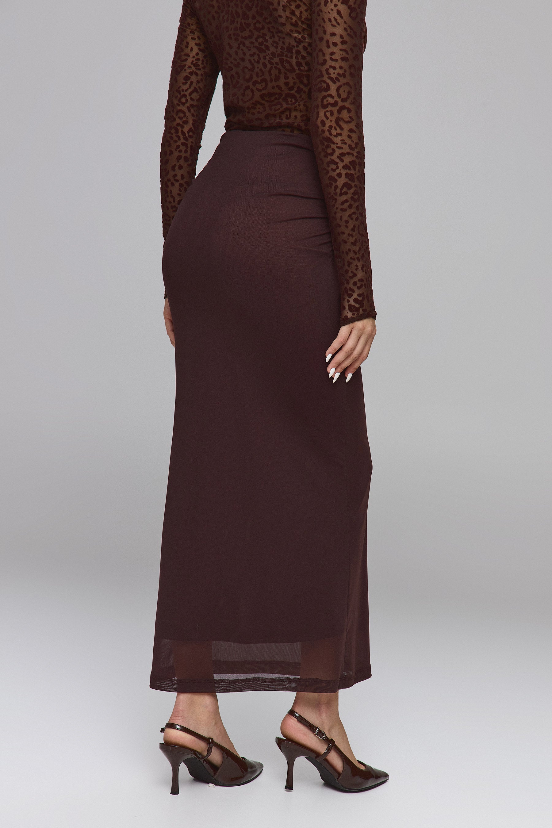 חצאית רזיל מידי סוליד לוקאל