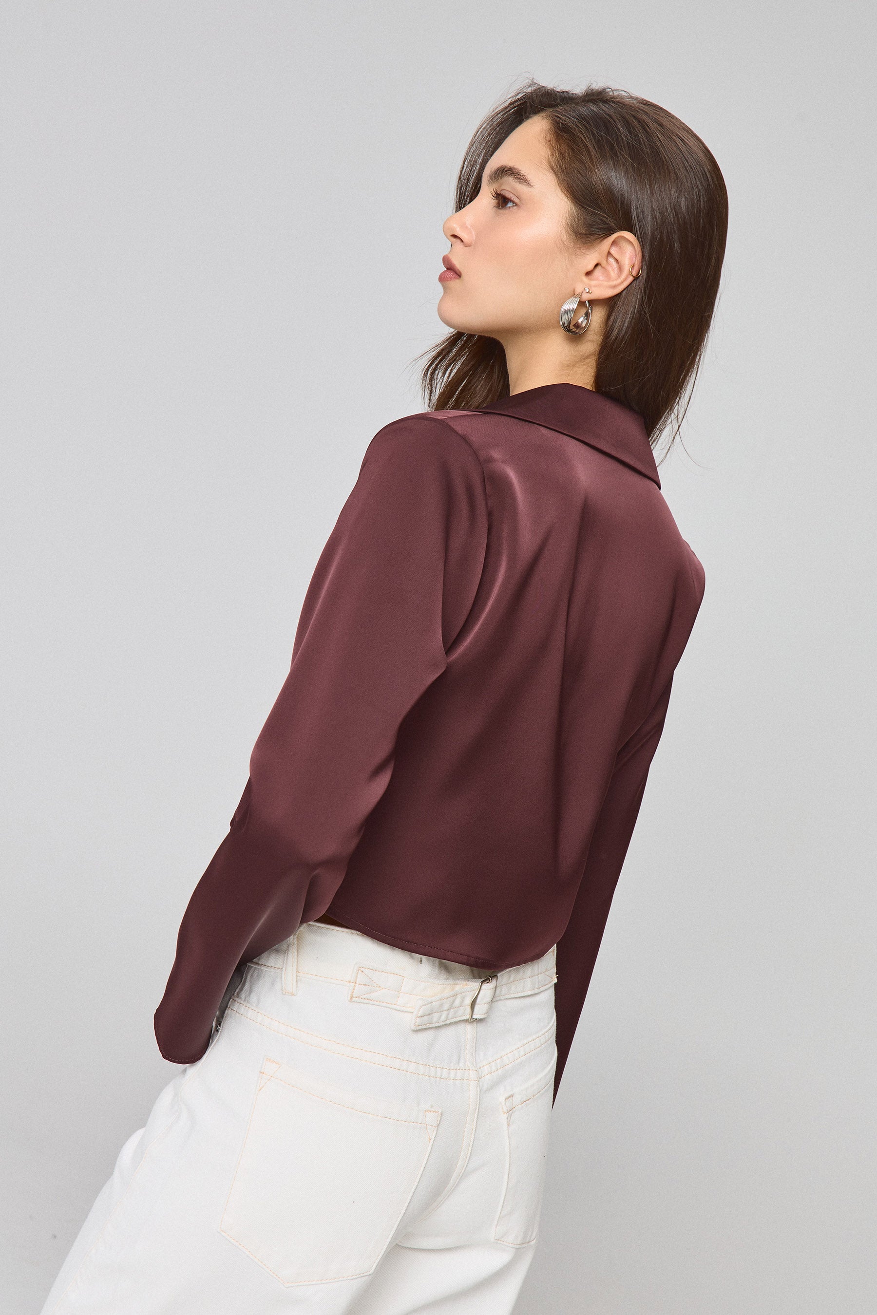 חולצת קרופ גלוסי קשירה קולור