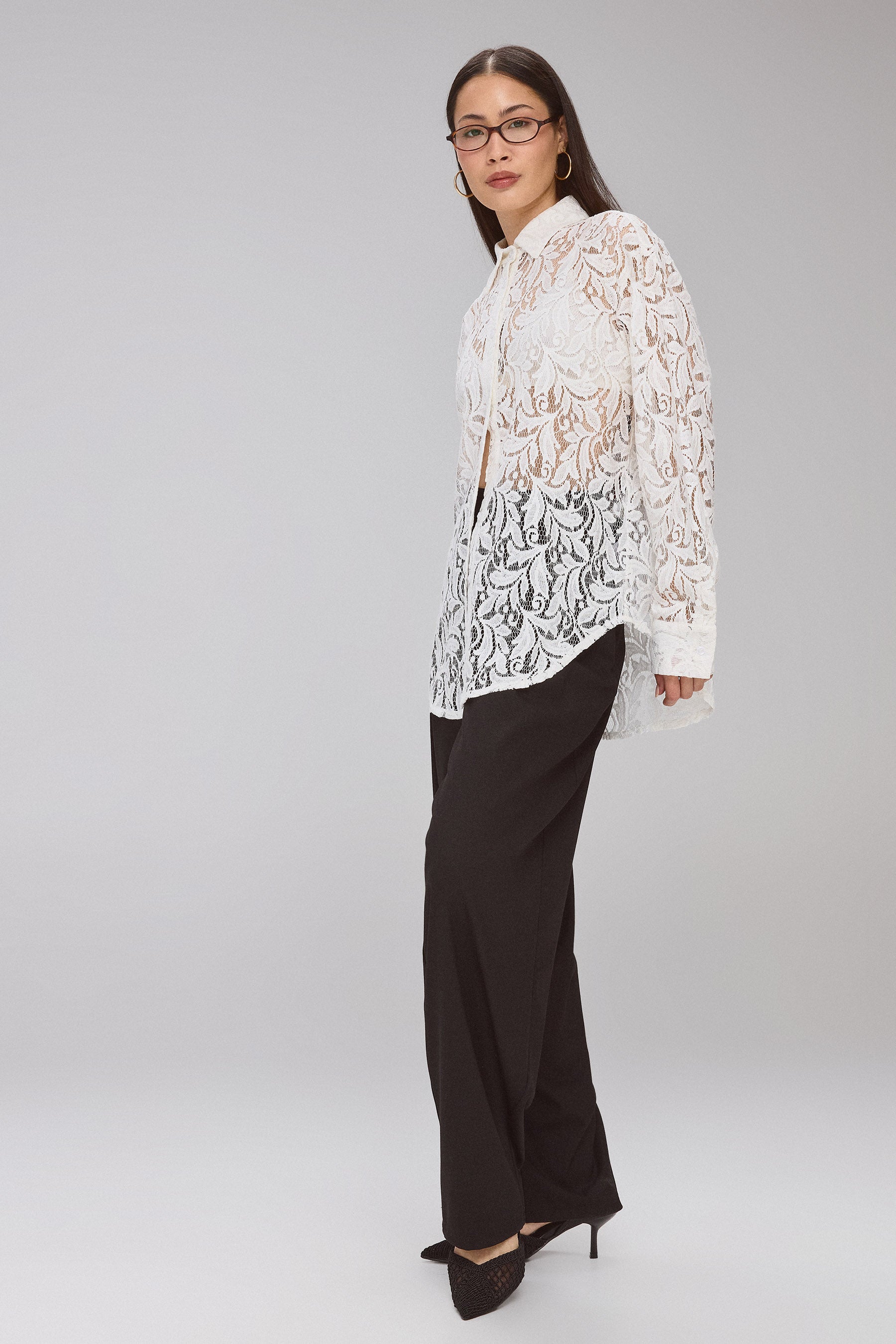 חולצת תחרה אוברסייז ניו