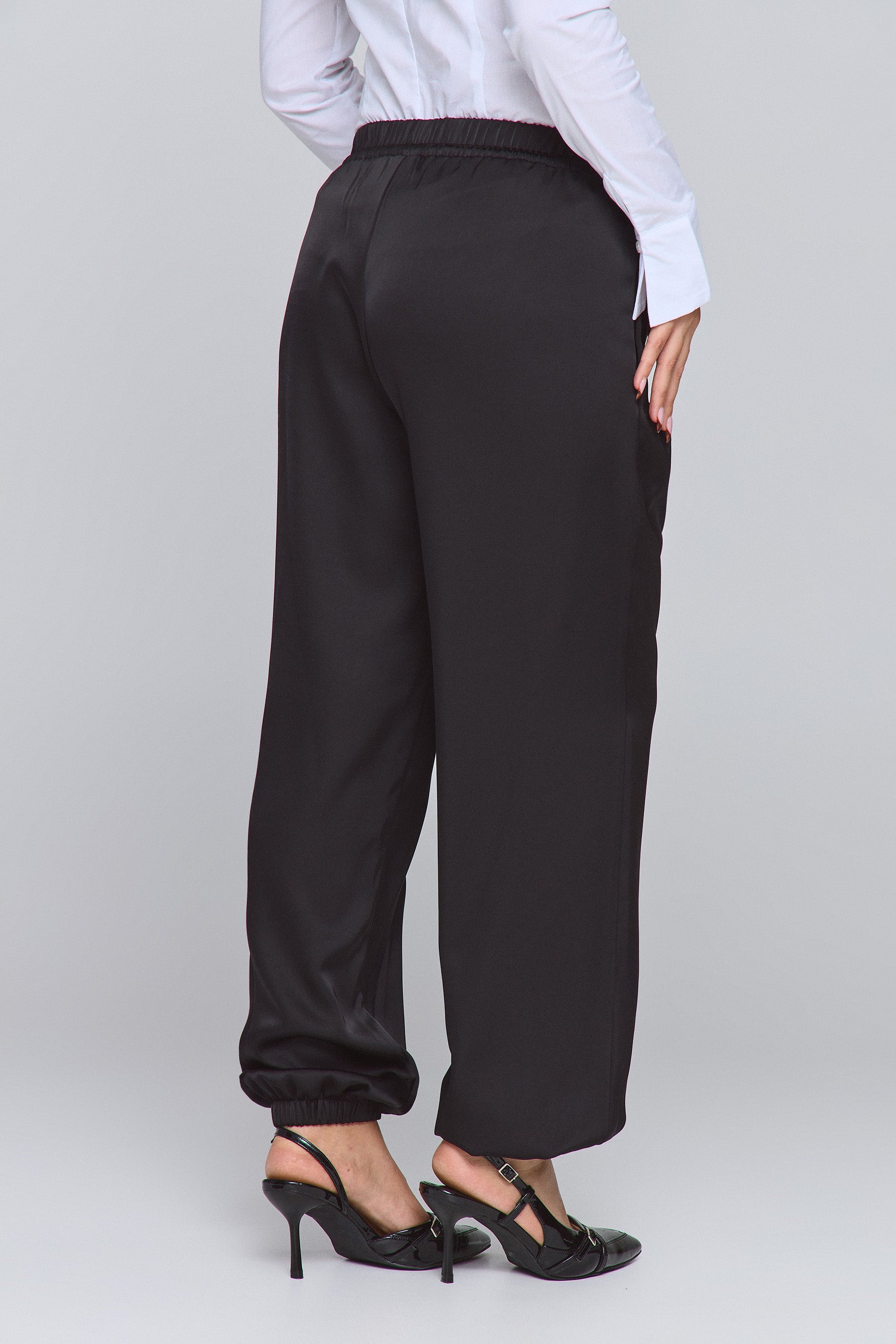 מכנס גלוסי בלון קשירה בלאק