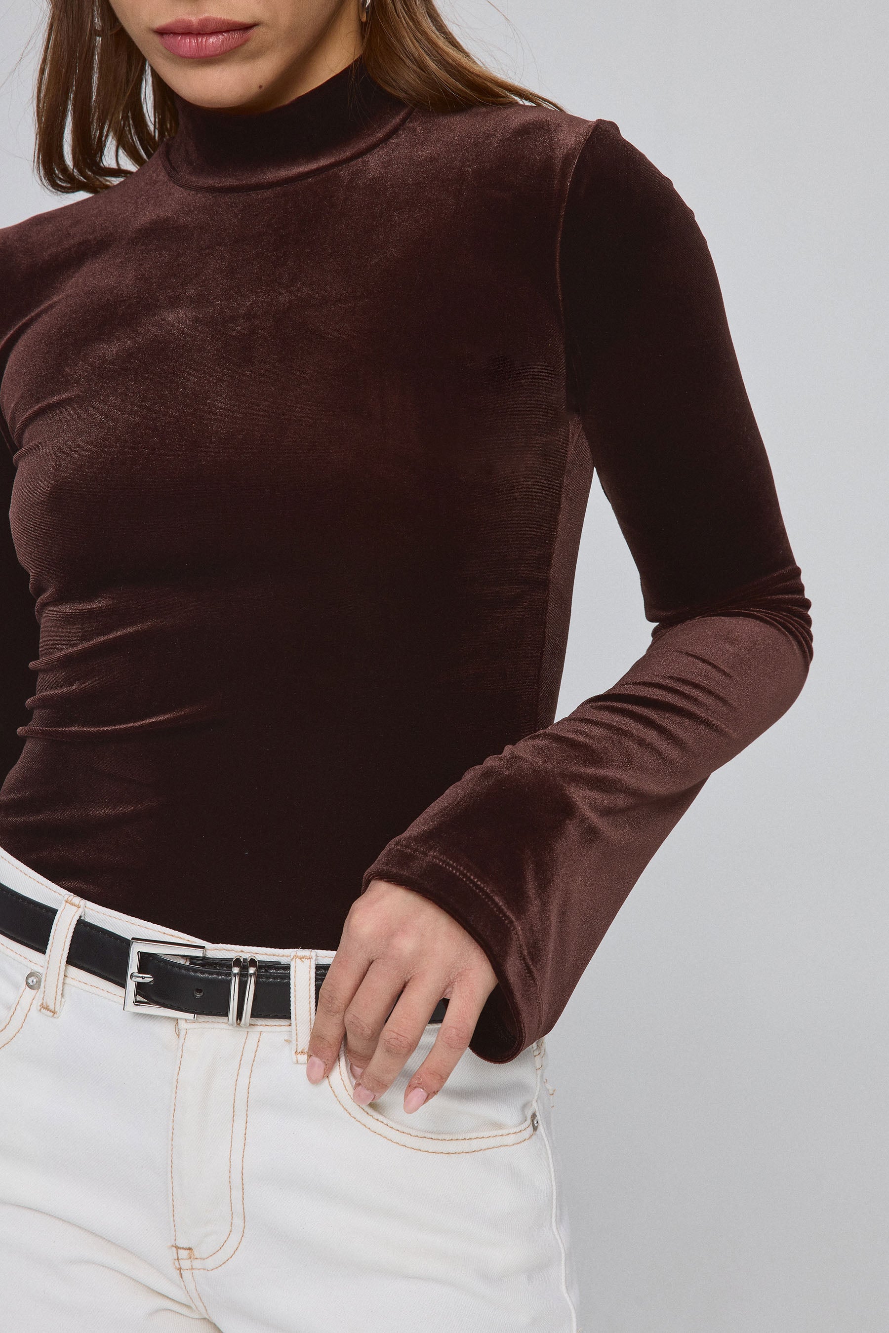 חולצת קטיפה שרוול ארוך