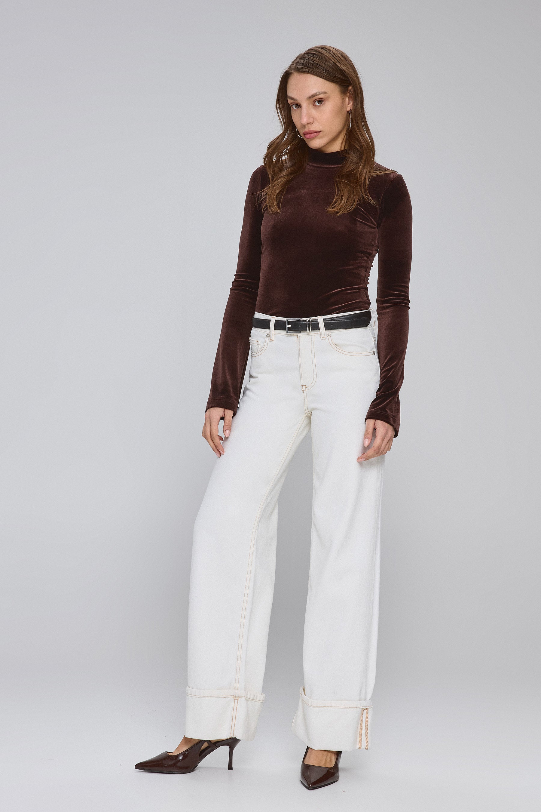 חולצת קטיפה שרוול ארוך