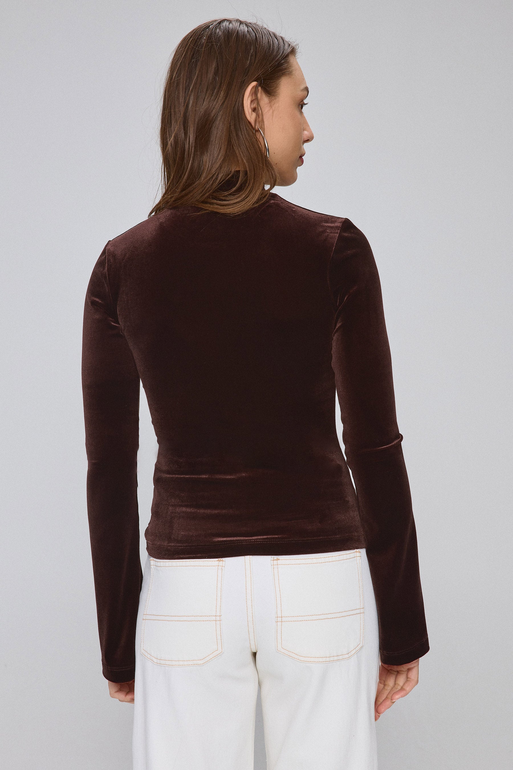 חולצת קטיפה שרוול ארוך
