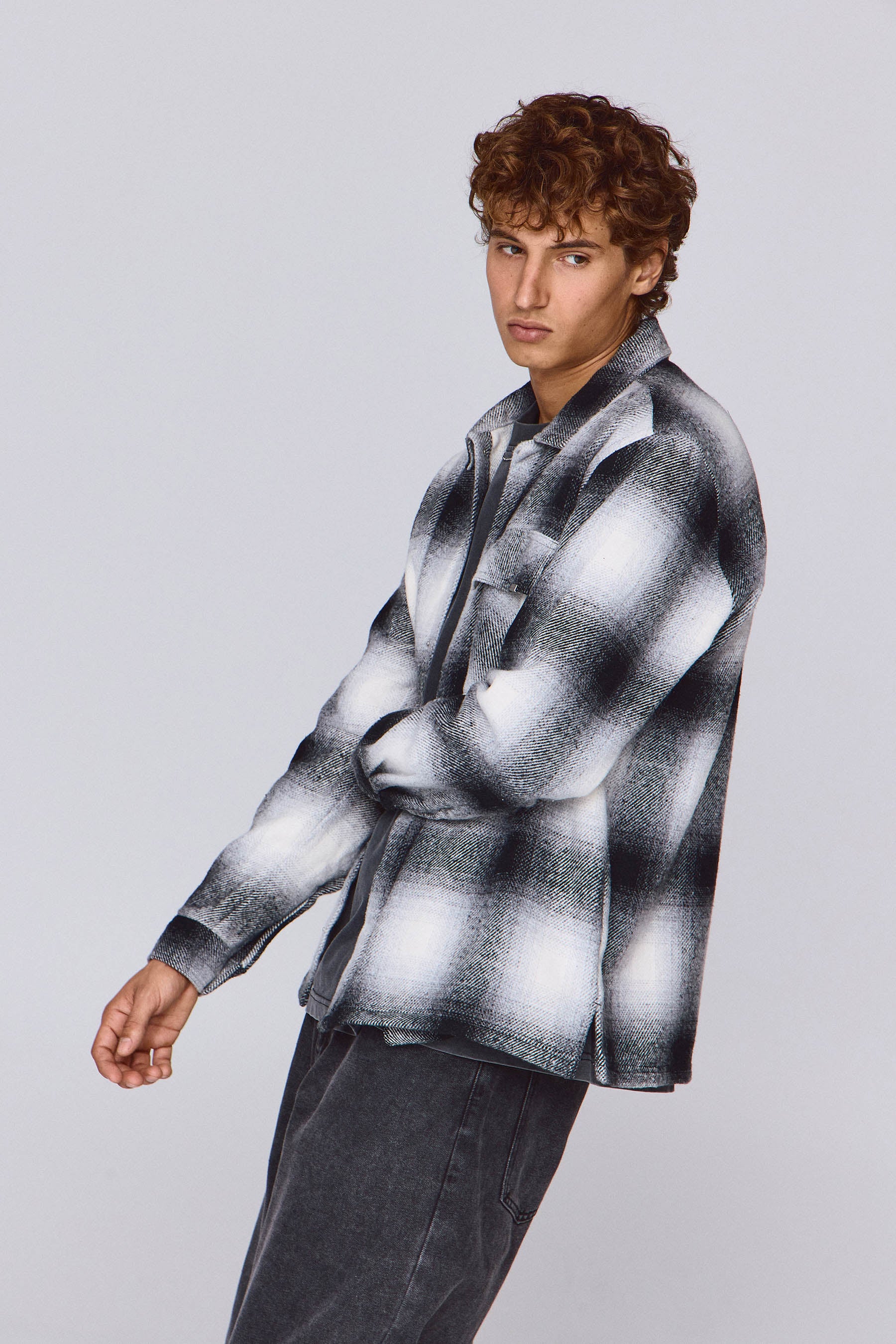 ג'קט צמר משובץ