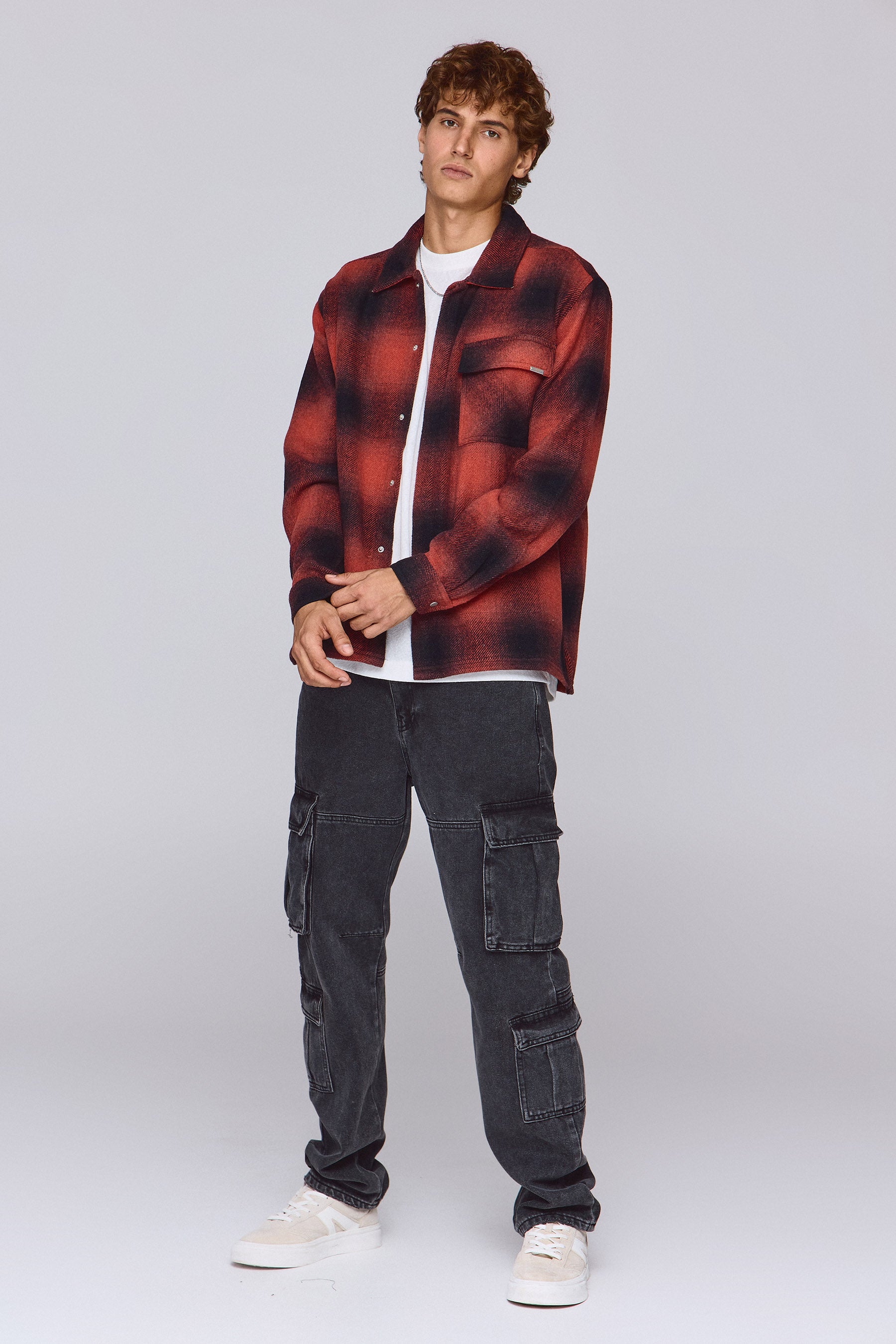 ג'קט צמר משובץ