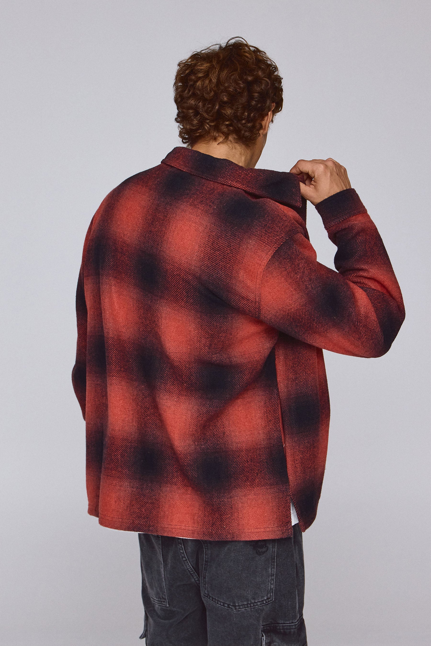 ג'קט צמר משובץ