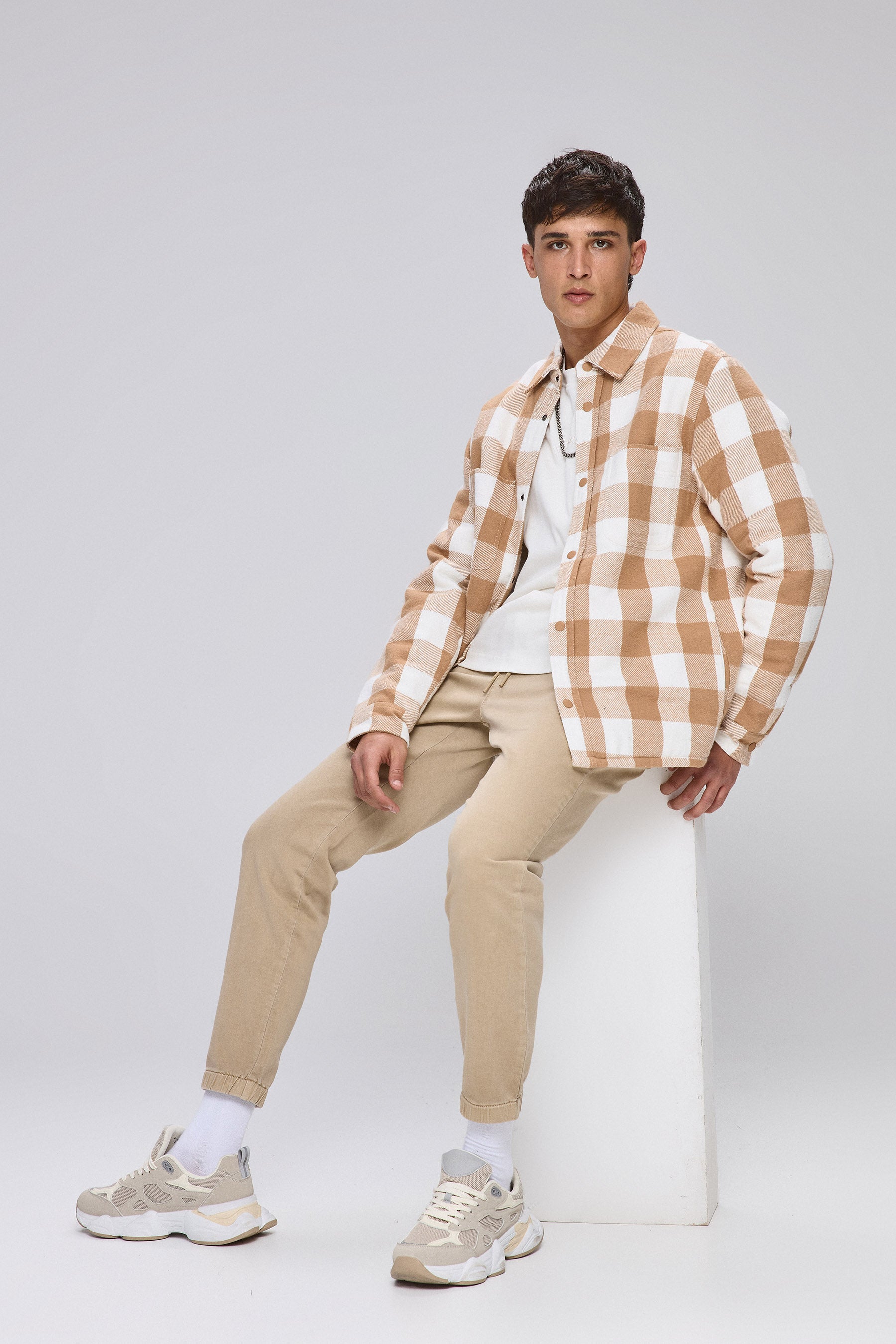 ג'קט סטריט משובץ