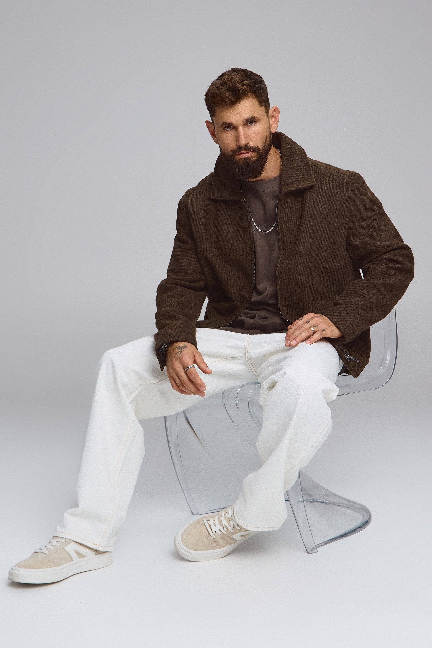 ג'קט צמר חום