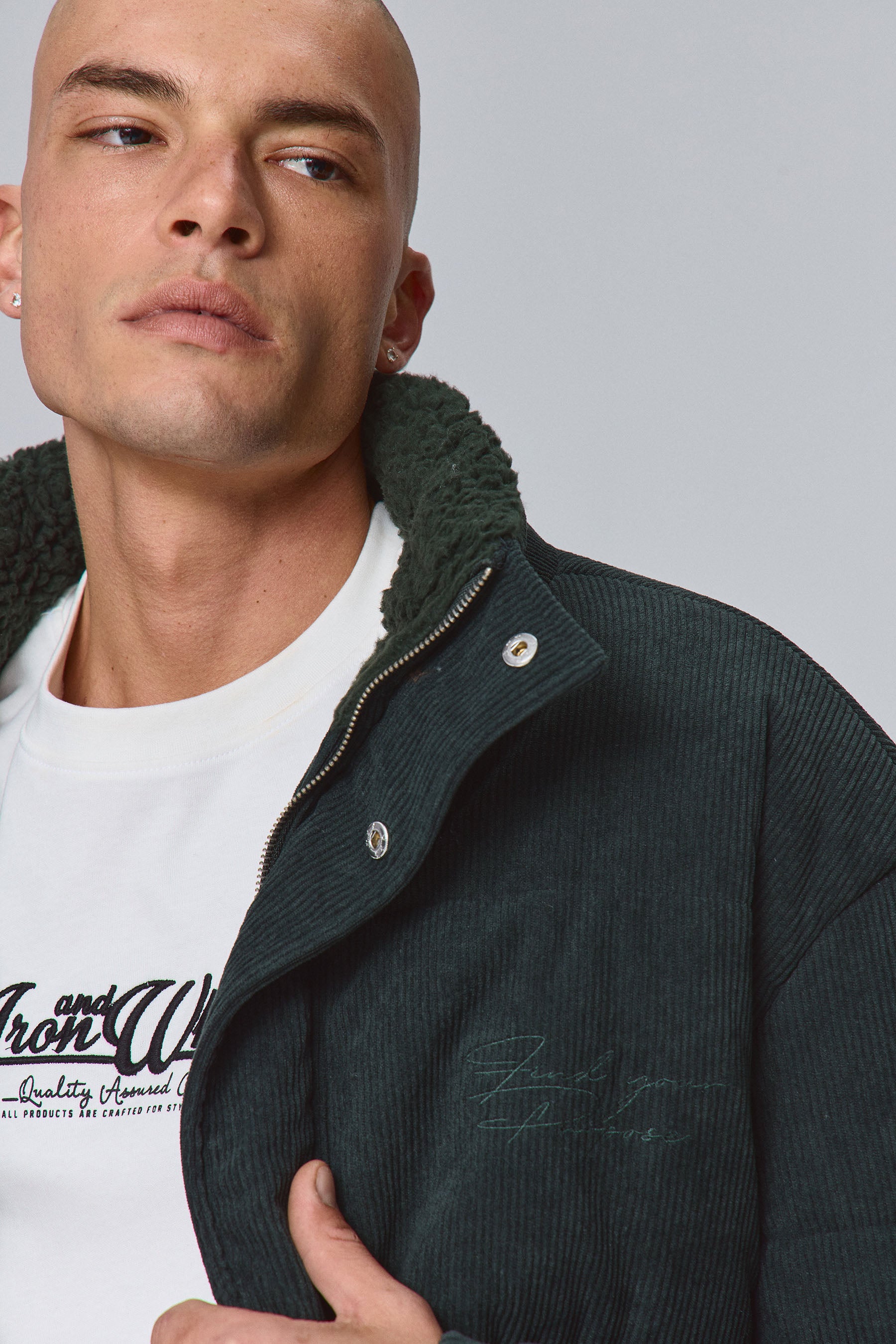 ג'קט קורדורוי מנופח