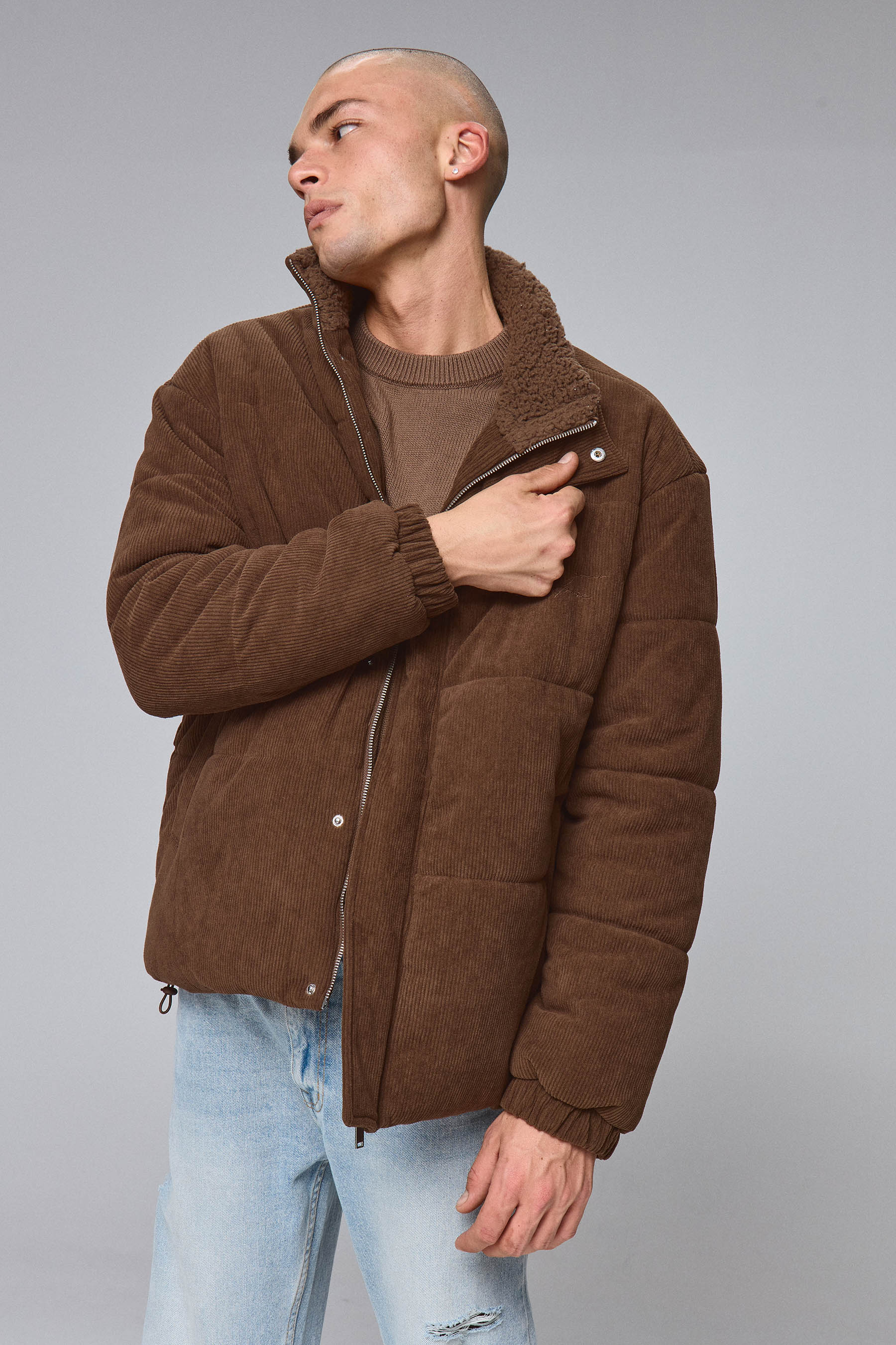 ג'קט קורדורוי מנופח